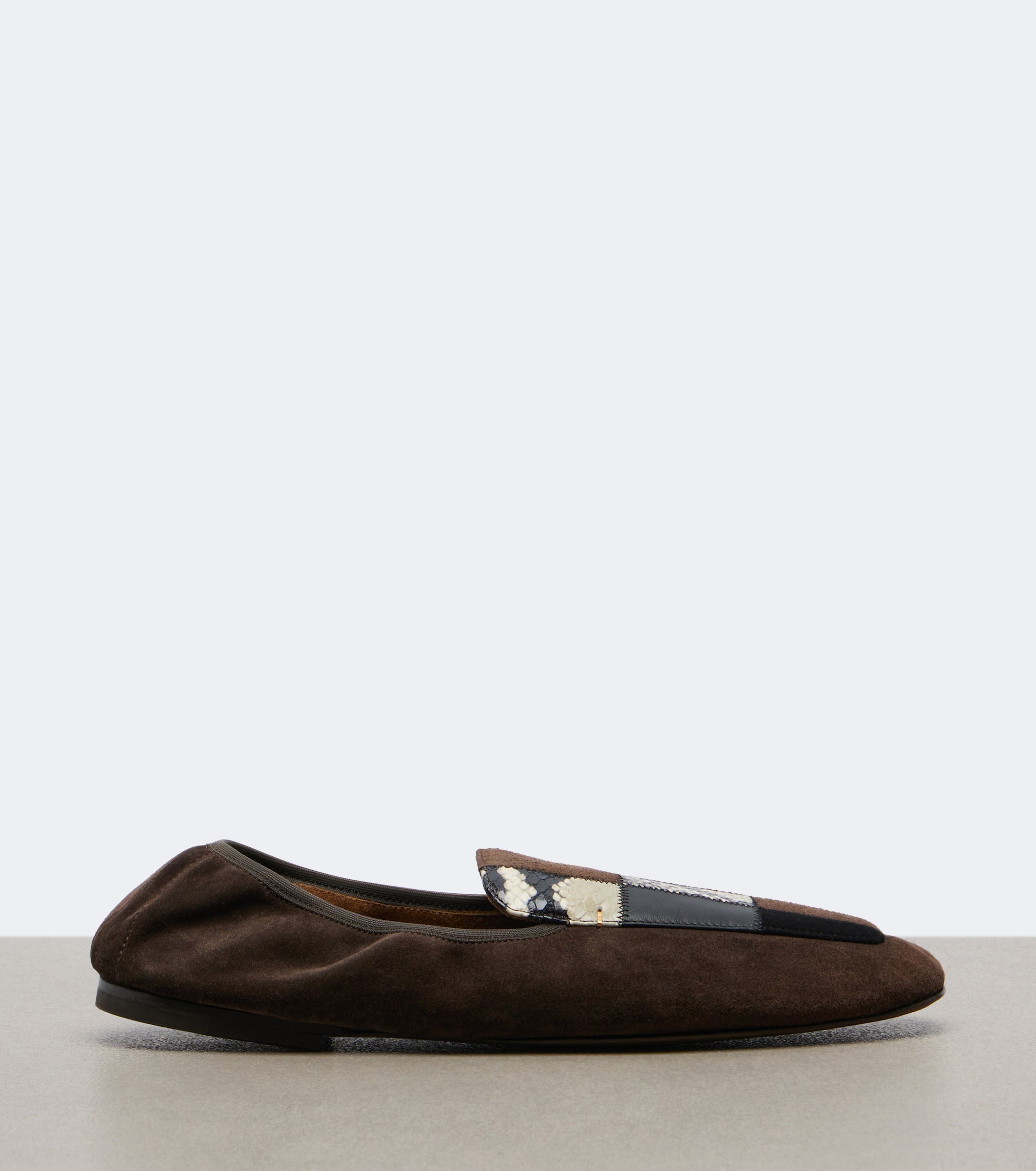 KHAITE Khaite Zoe patchwork suede slip-on shoes