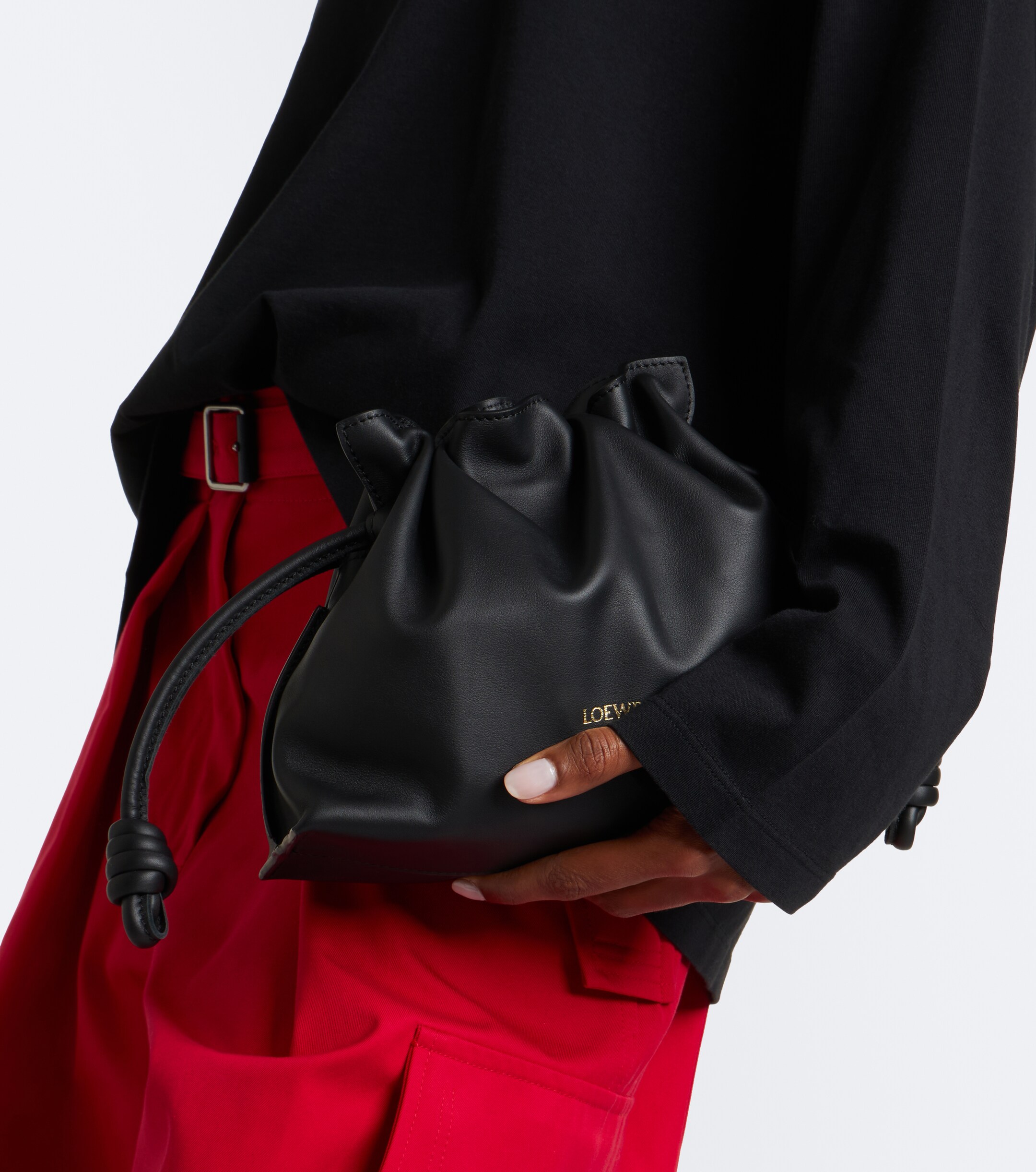 Loewe Flamenco Mini leather clutch