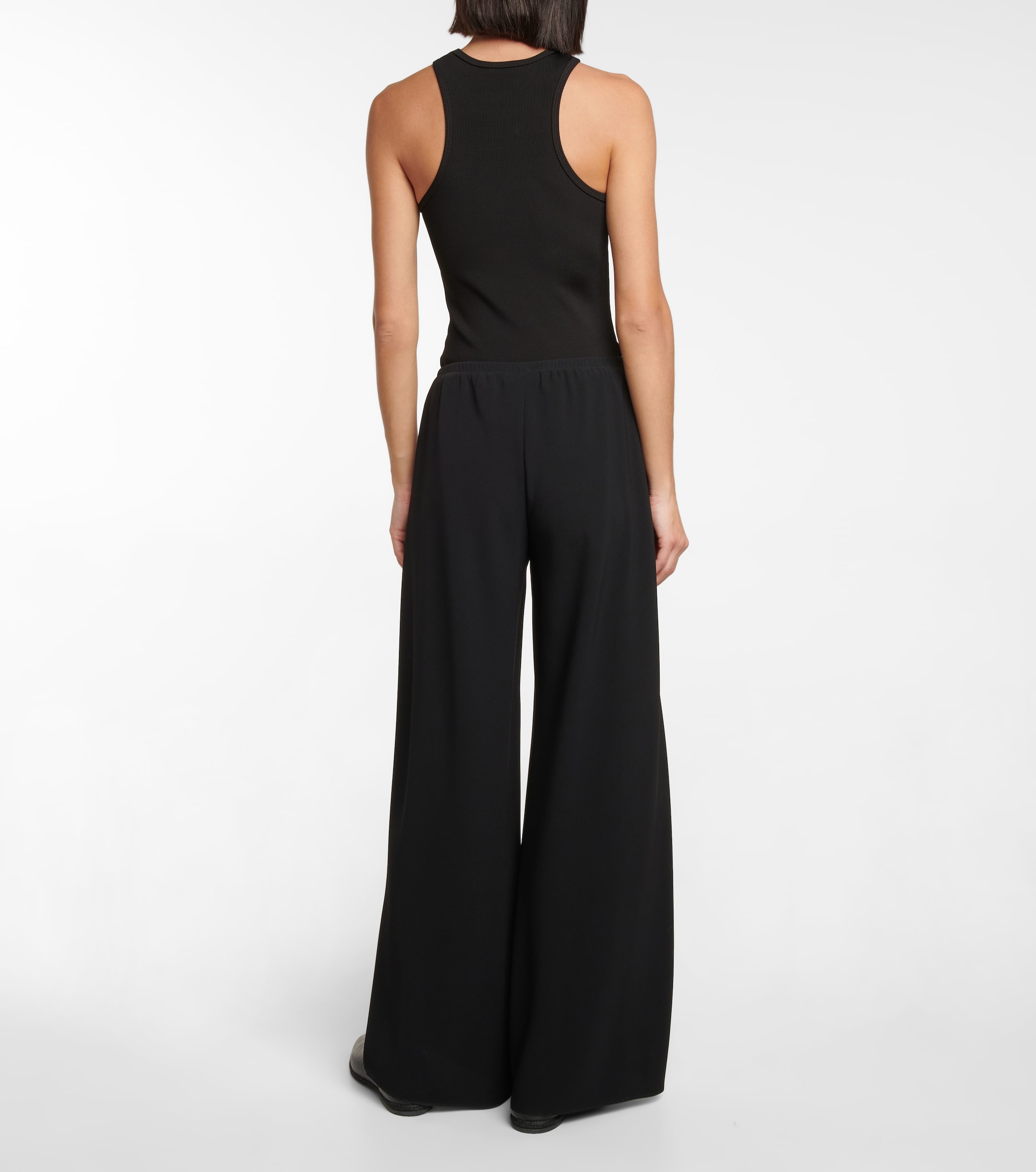 The Row Gala high-rise wide-leg cady pants