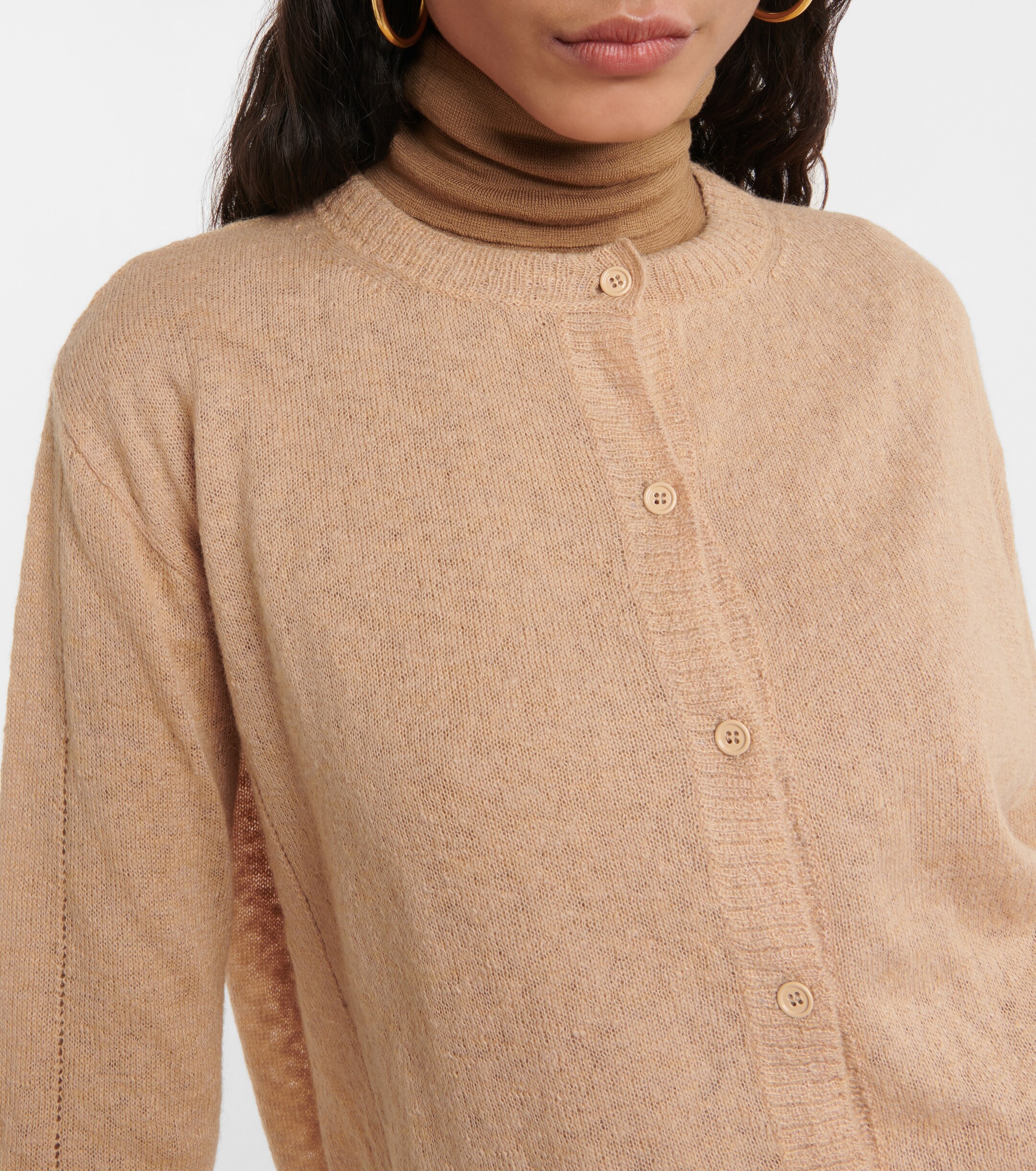 Max Mara Funghi cotton and mohair-blend cardigan