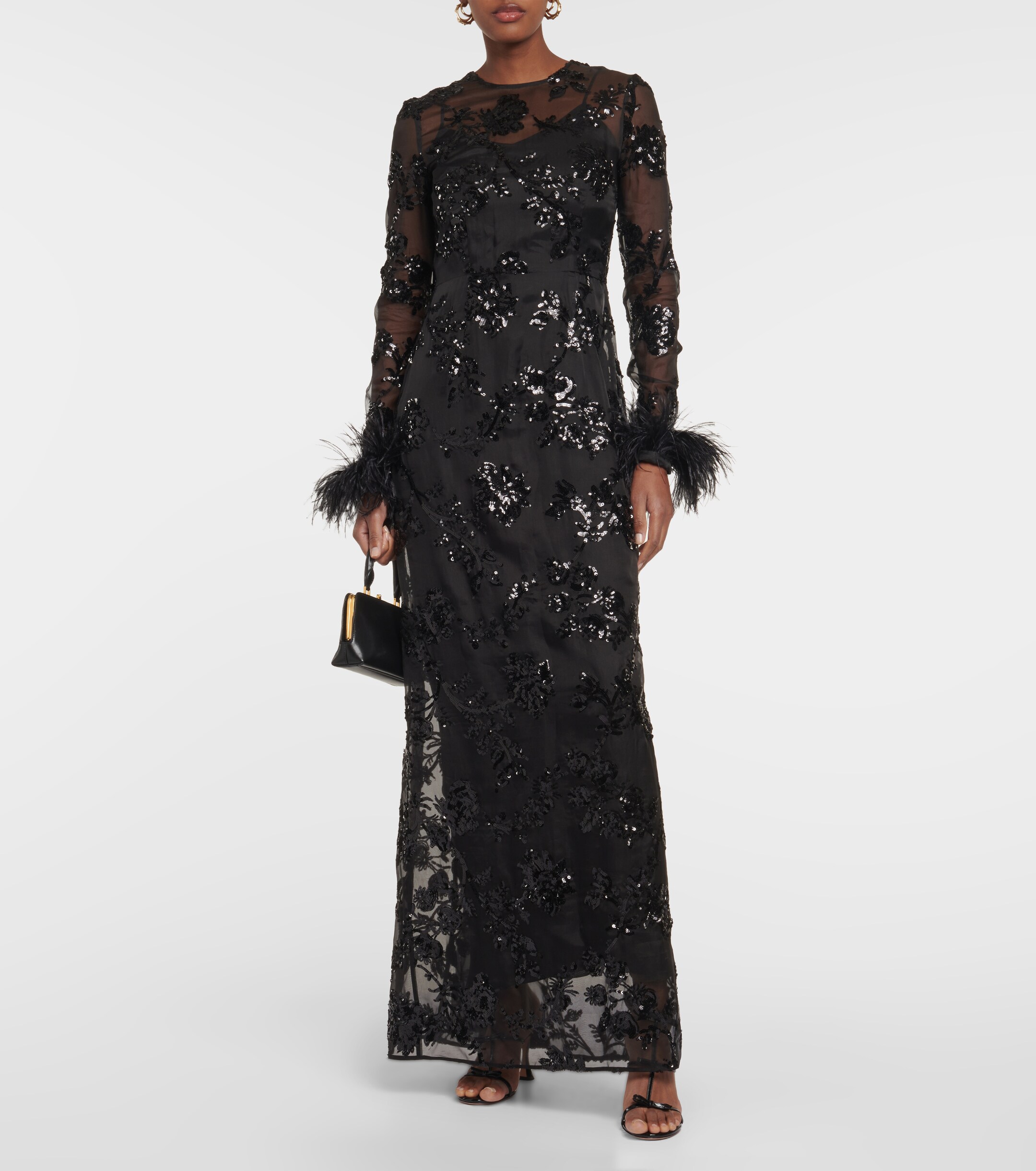 Erdem Malvina embellished silk gown