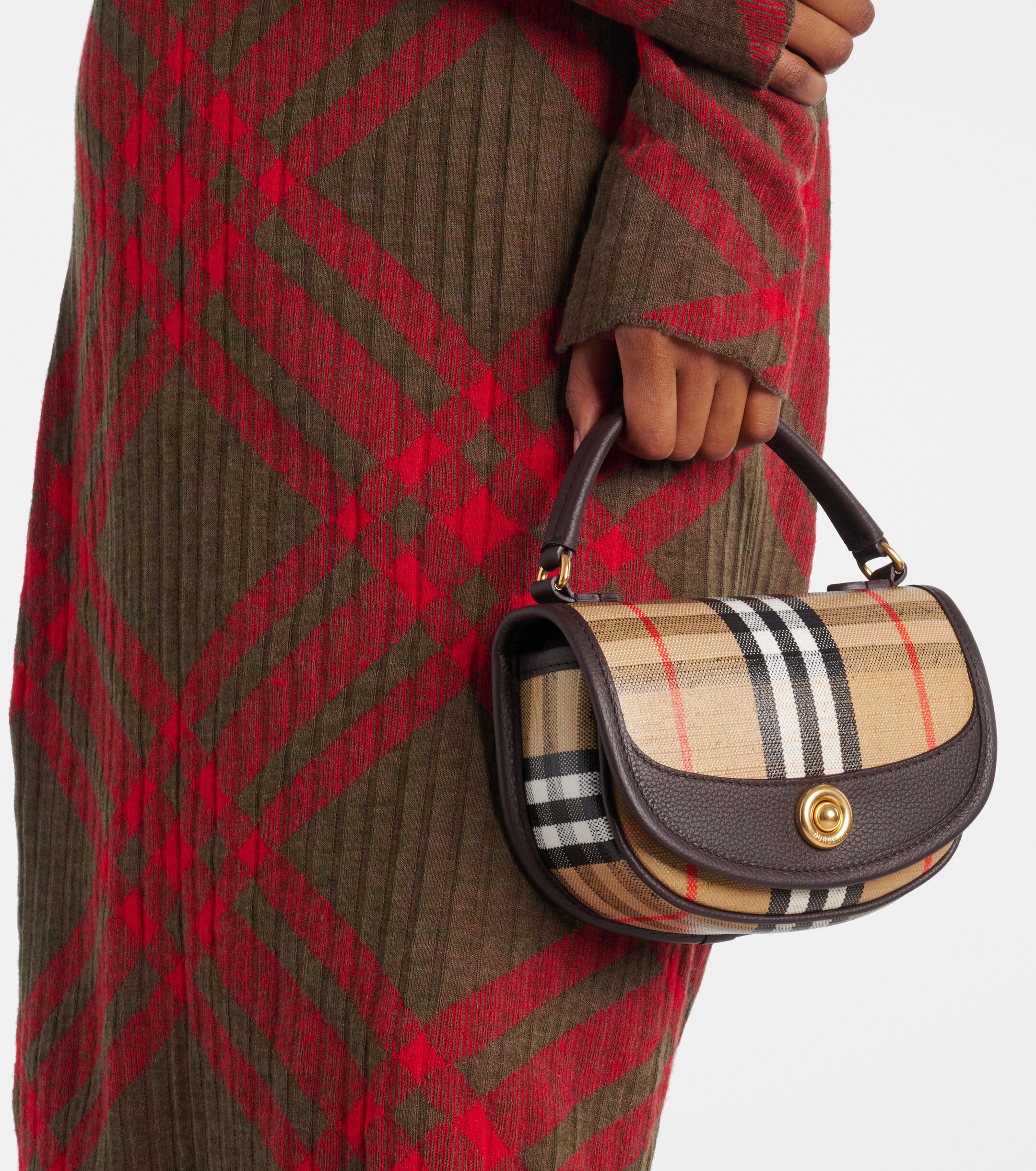 Burberry Highlands Mini jacquard shoulder bag