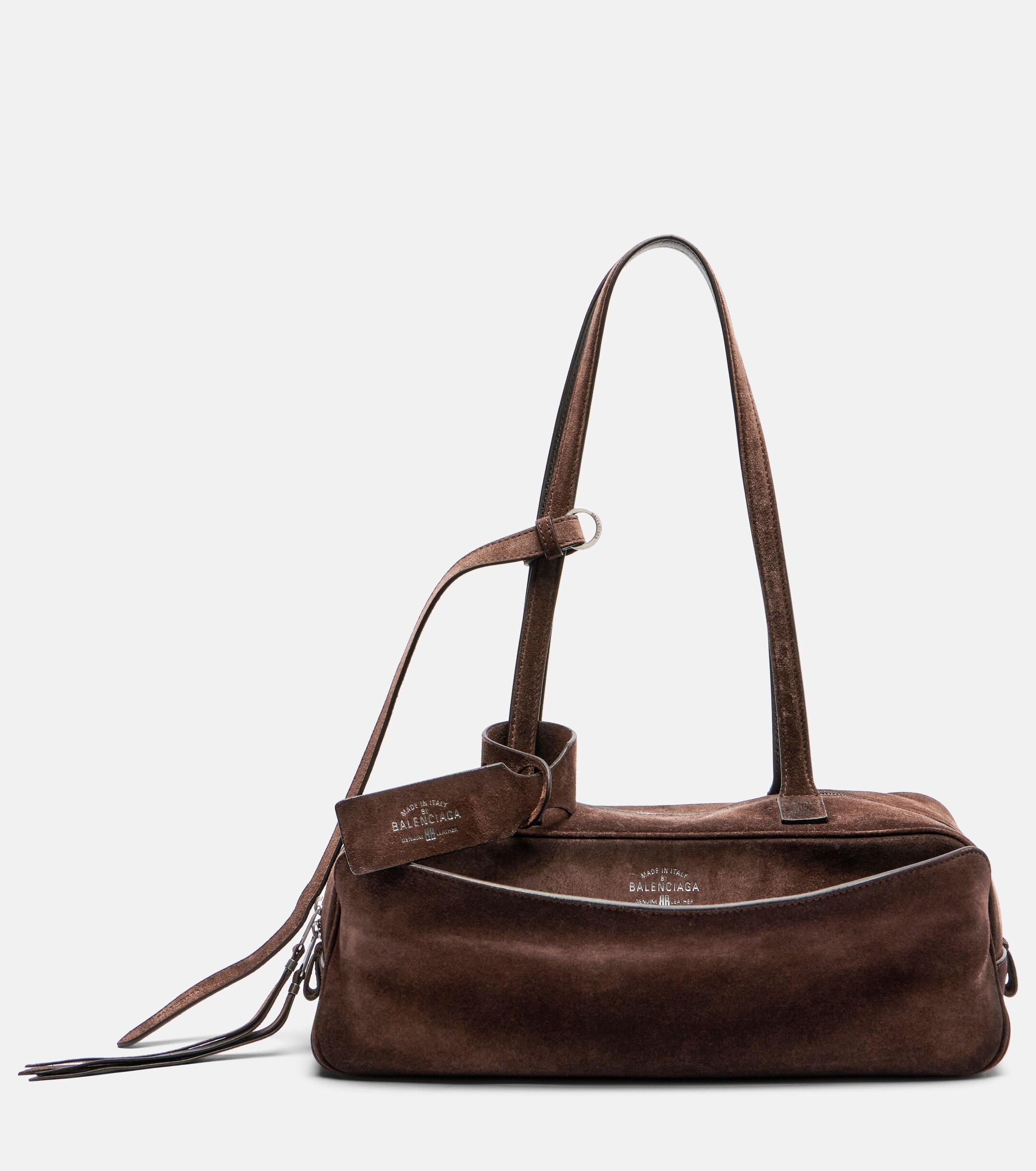 Balenciaga Carrie Small suede shoulder bag