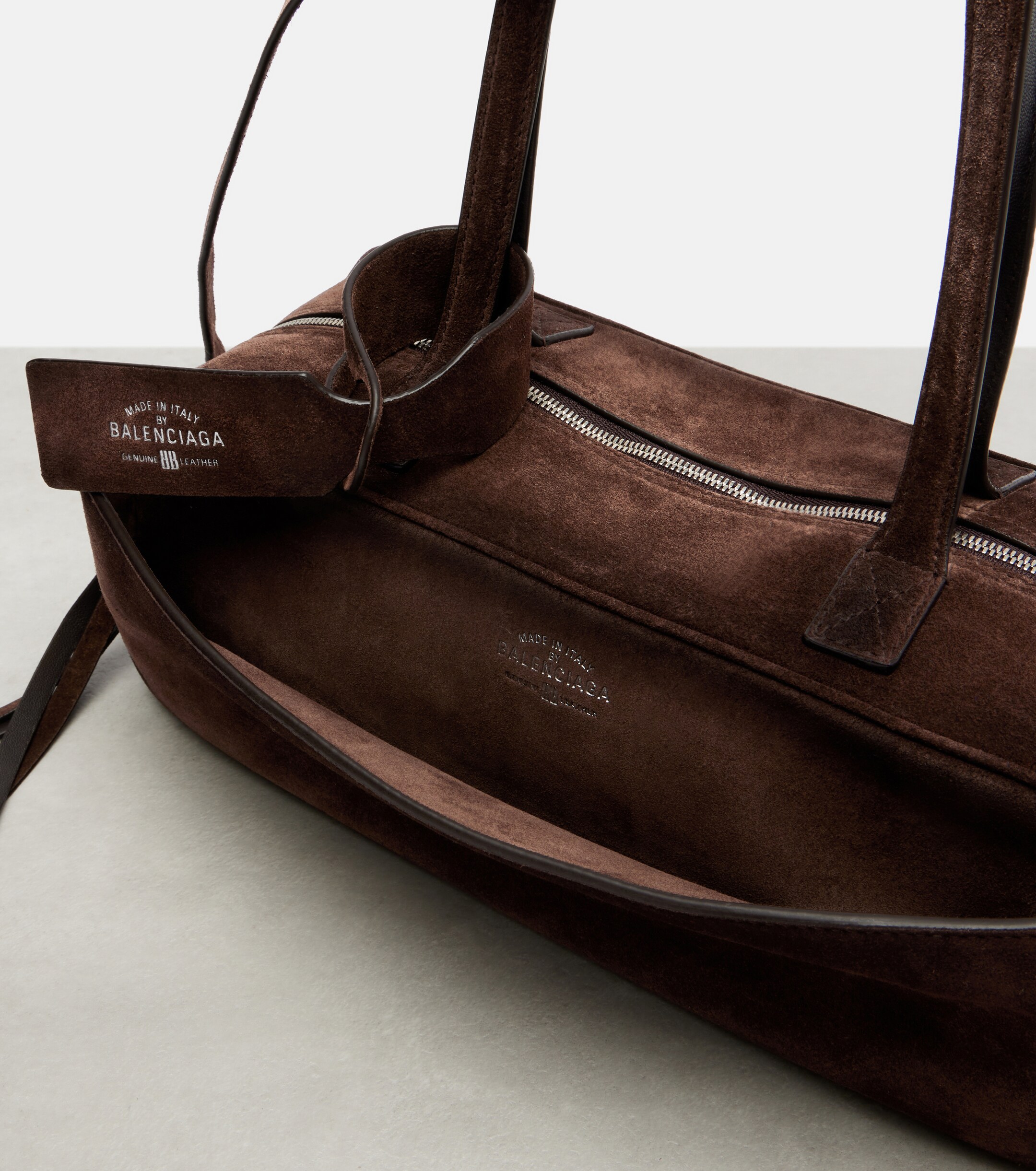 Balenciaga Carrie Small suede shoulder bag