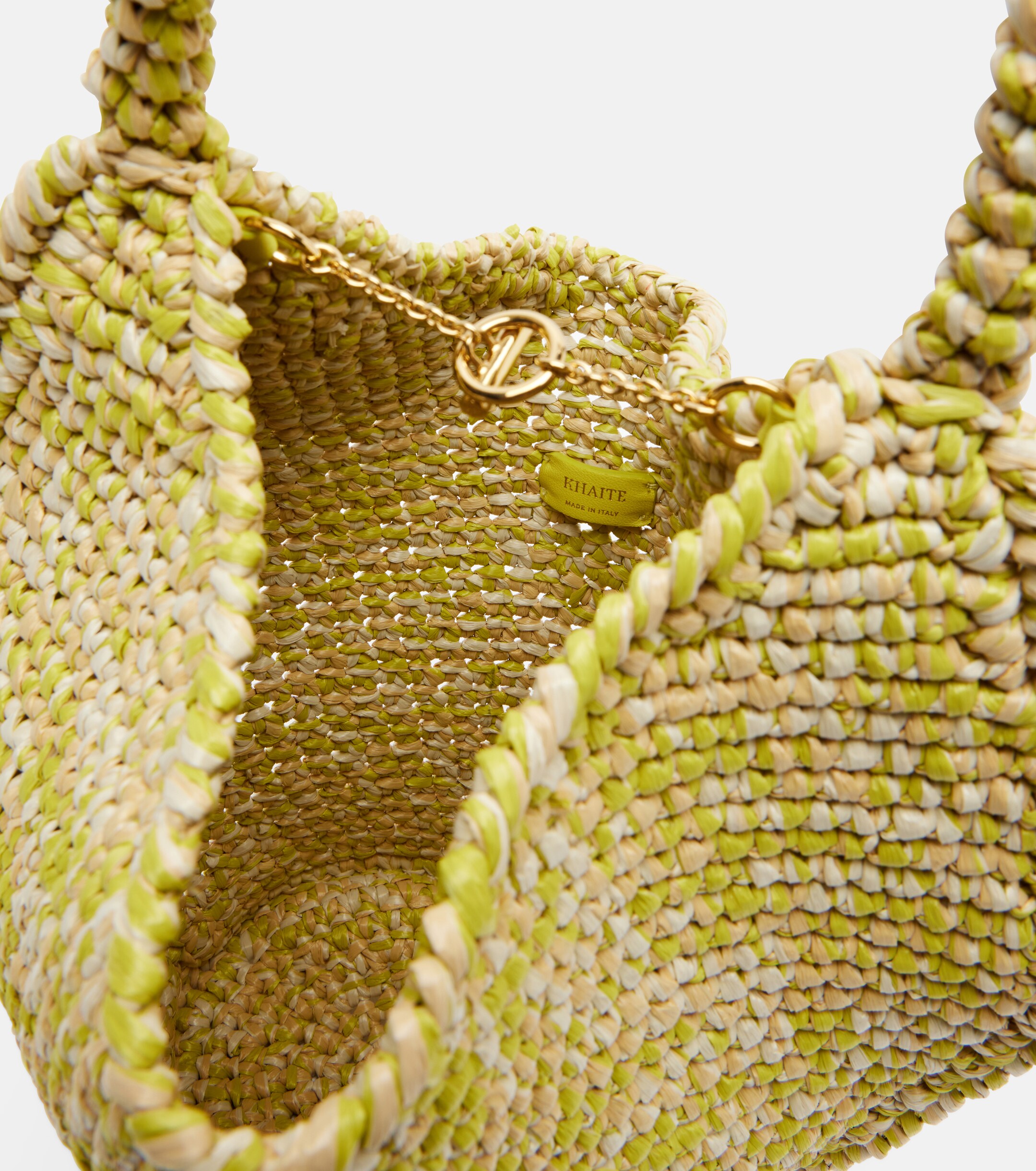 KHAITE Lotus Mini raffia tote bag