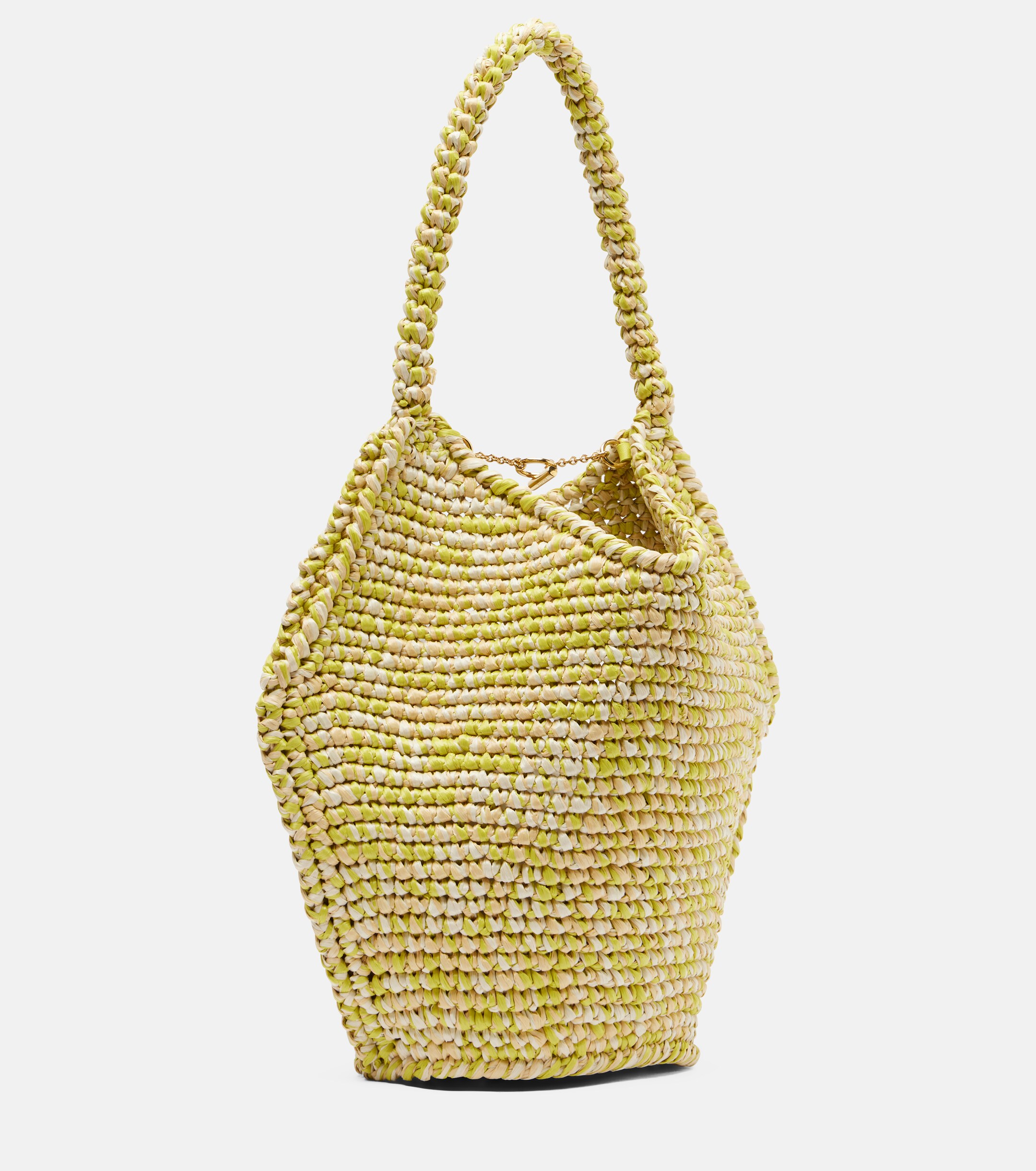 KHAITE Lotus Mini raffia tote bag