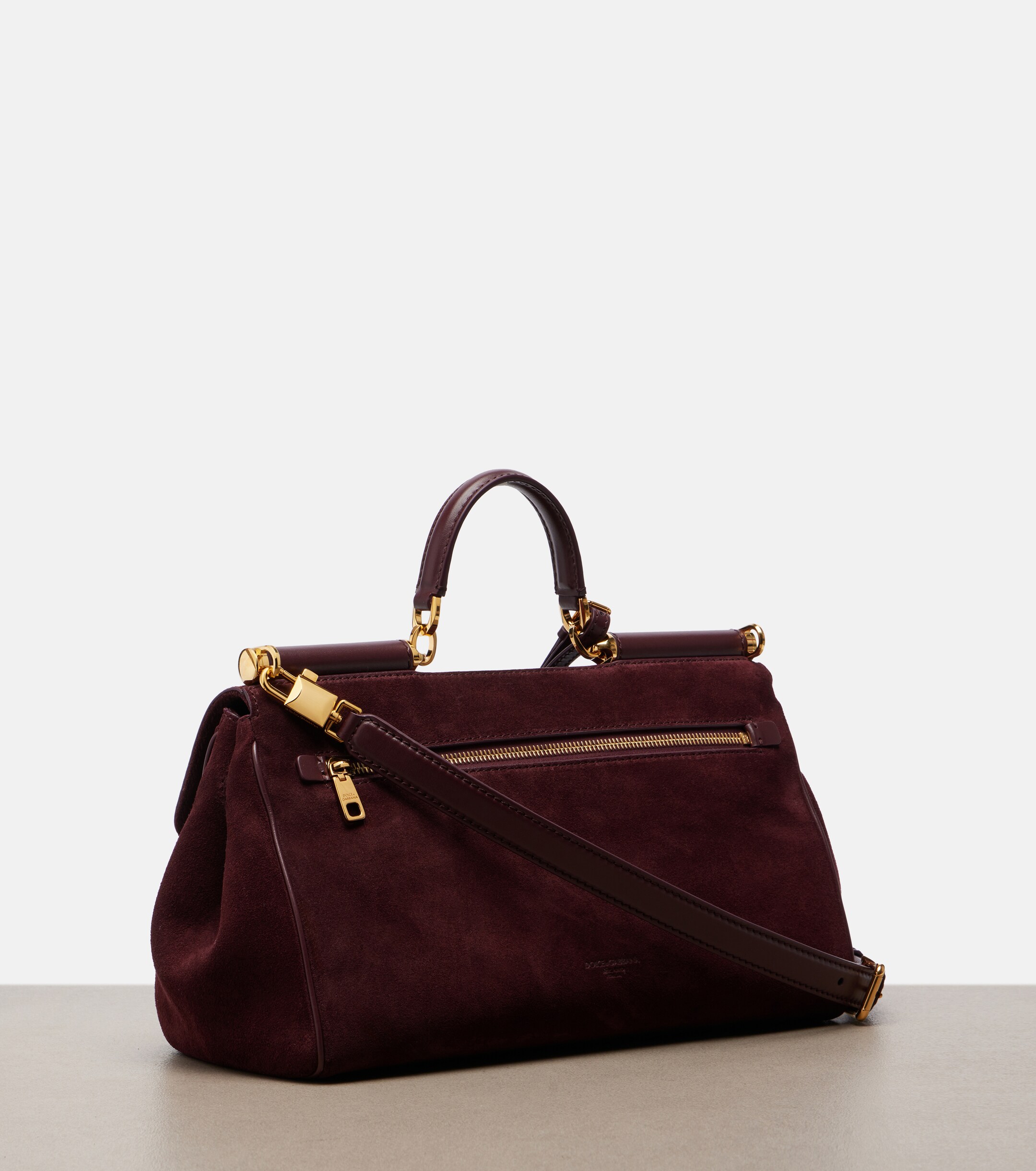 Dolce&Gabbana Sicily Medium suede top-handle bag