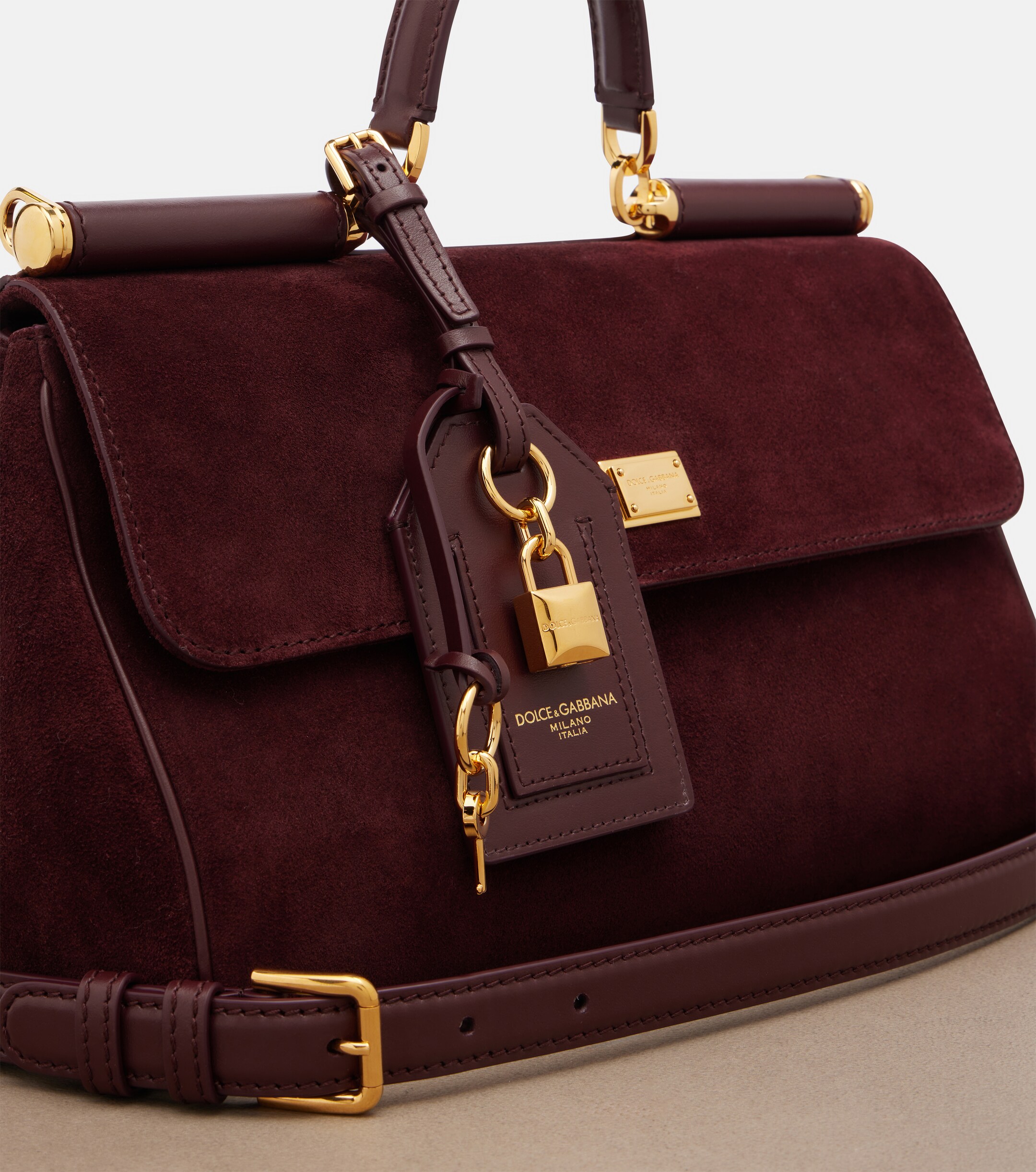 Dolce&Gabbana Sicily Medium suede top-handle bag
