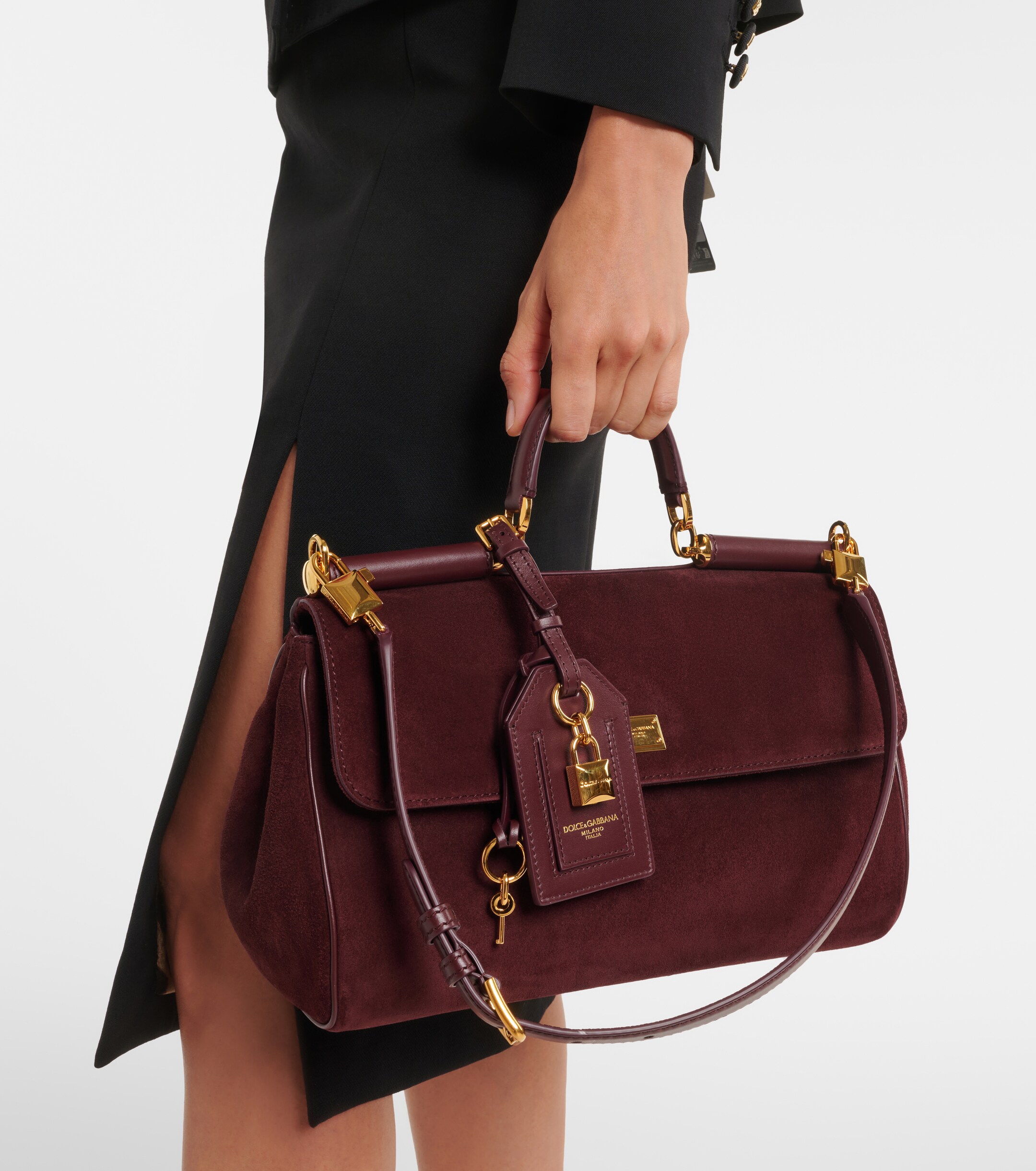 Dolce&Gabbana Sicily Medium suede top-handle bag