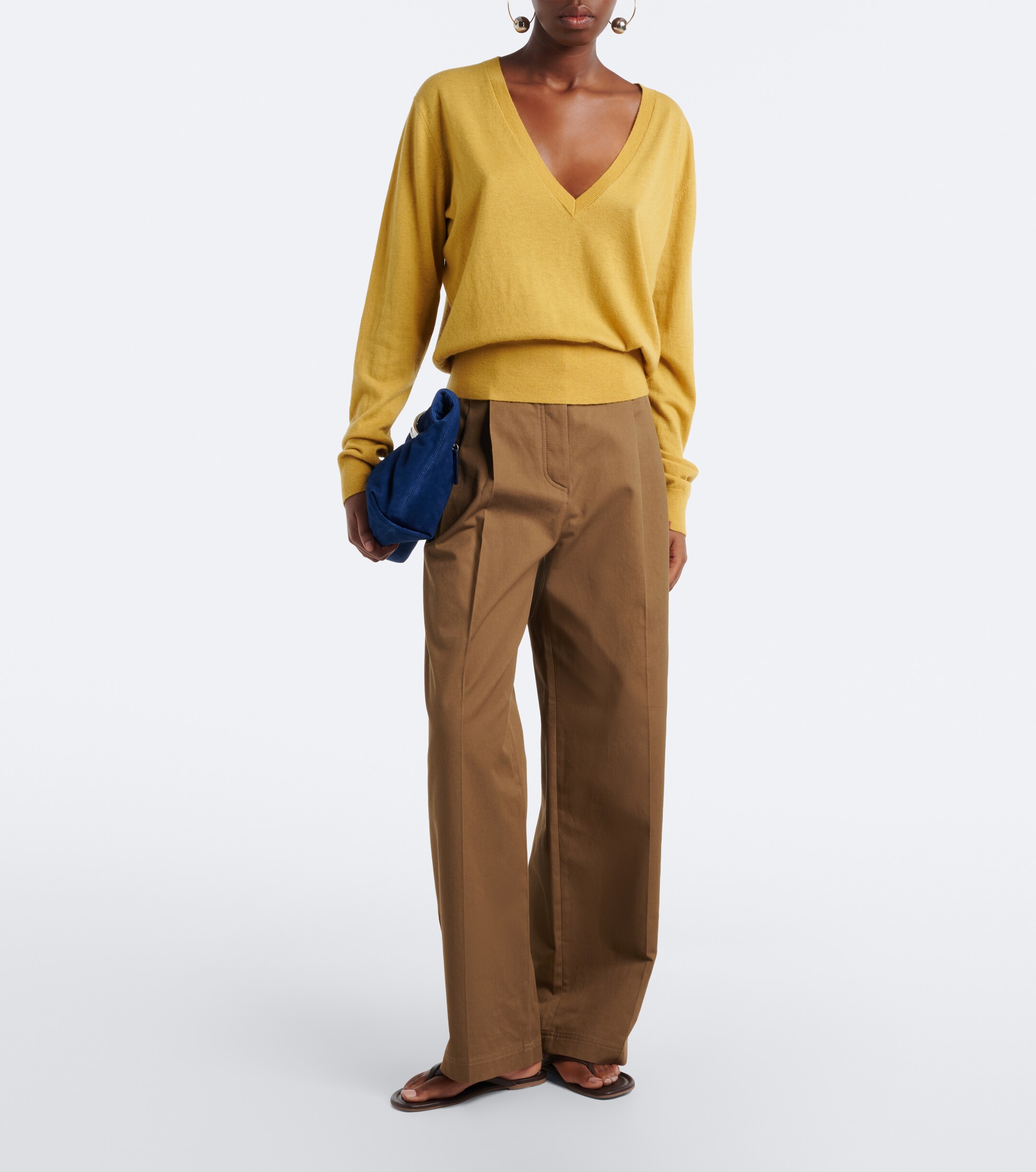 Staud Puff Small suede clutch