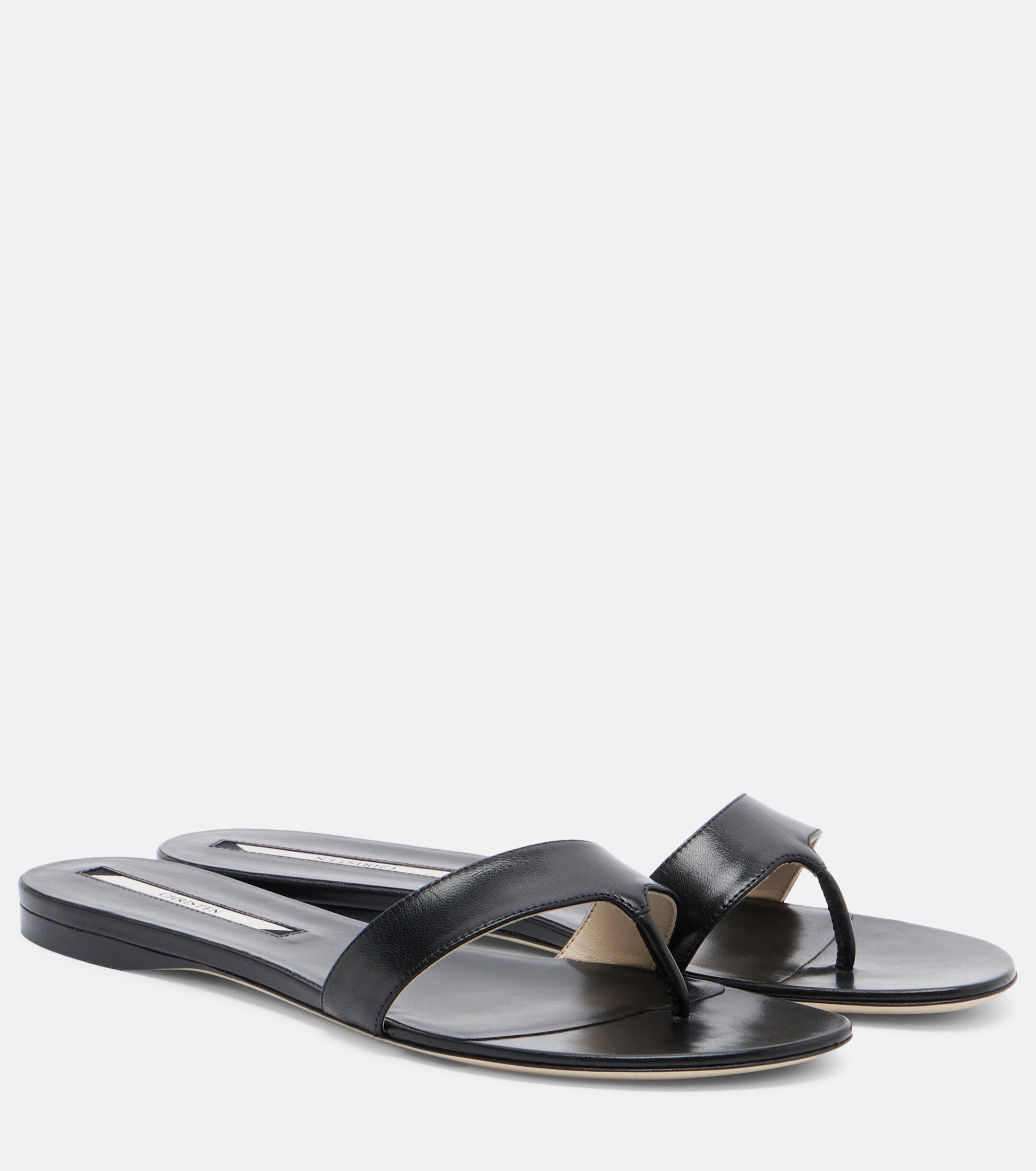 Christen Christen Helix leather thong sandals