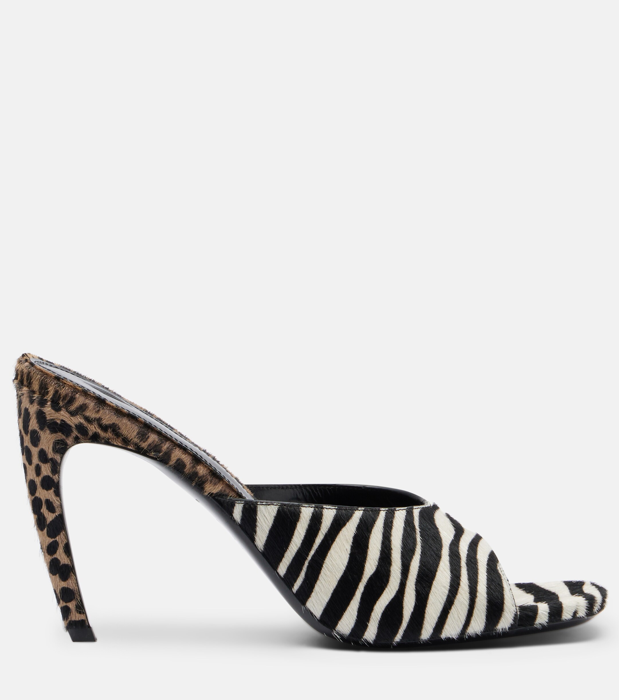 THE ATTICO The Attico Betta zebra-print calf hair mules