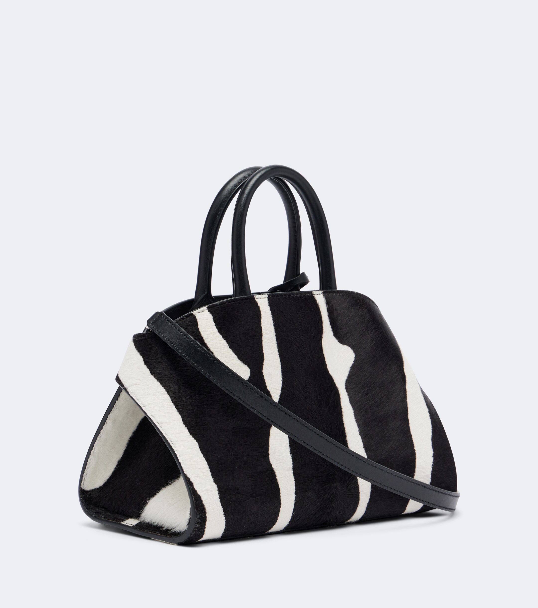 Ferragamo Hug Small zebra print top-handle bag