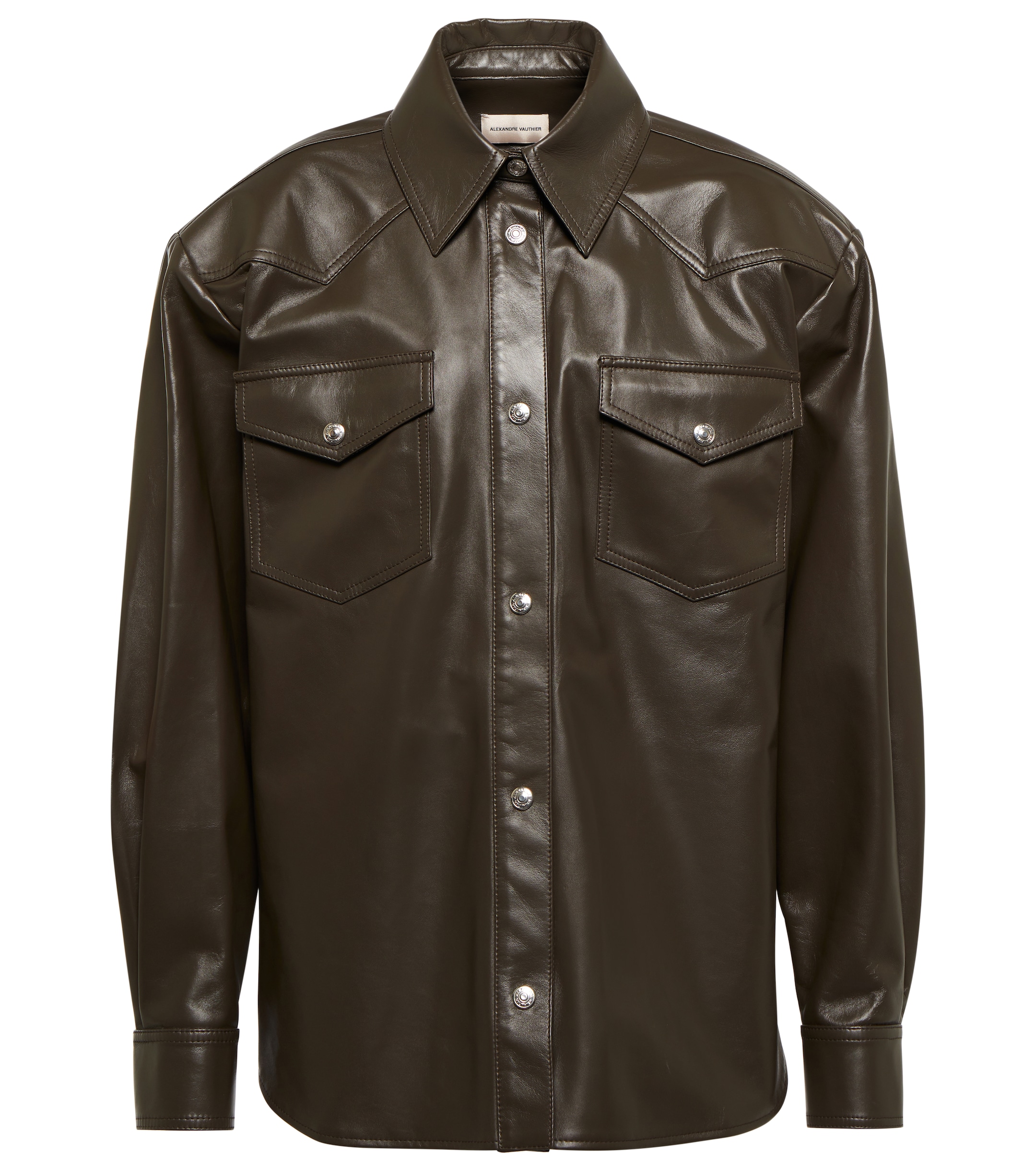 Alexandre Vauthier Oversized leather shirt