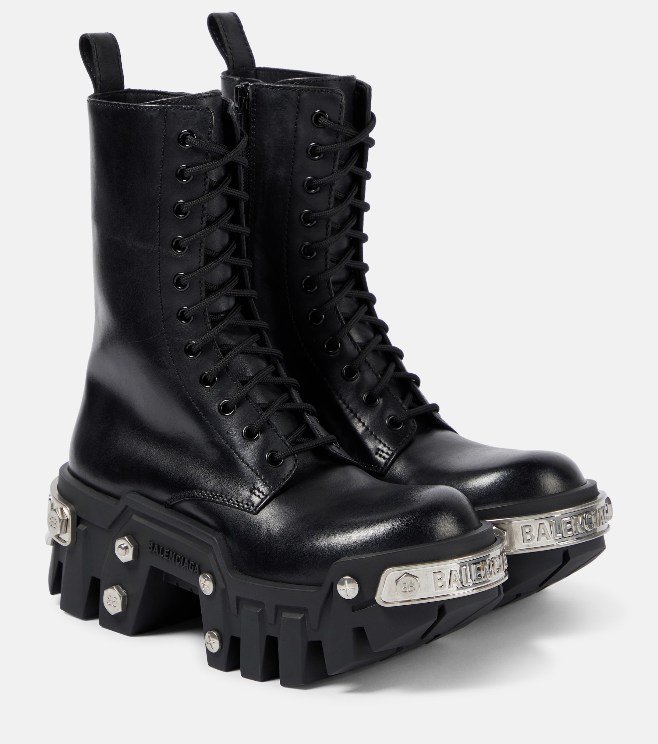 Balenciaga - Bulldozer leather ankle boots | Plush