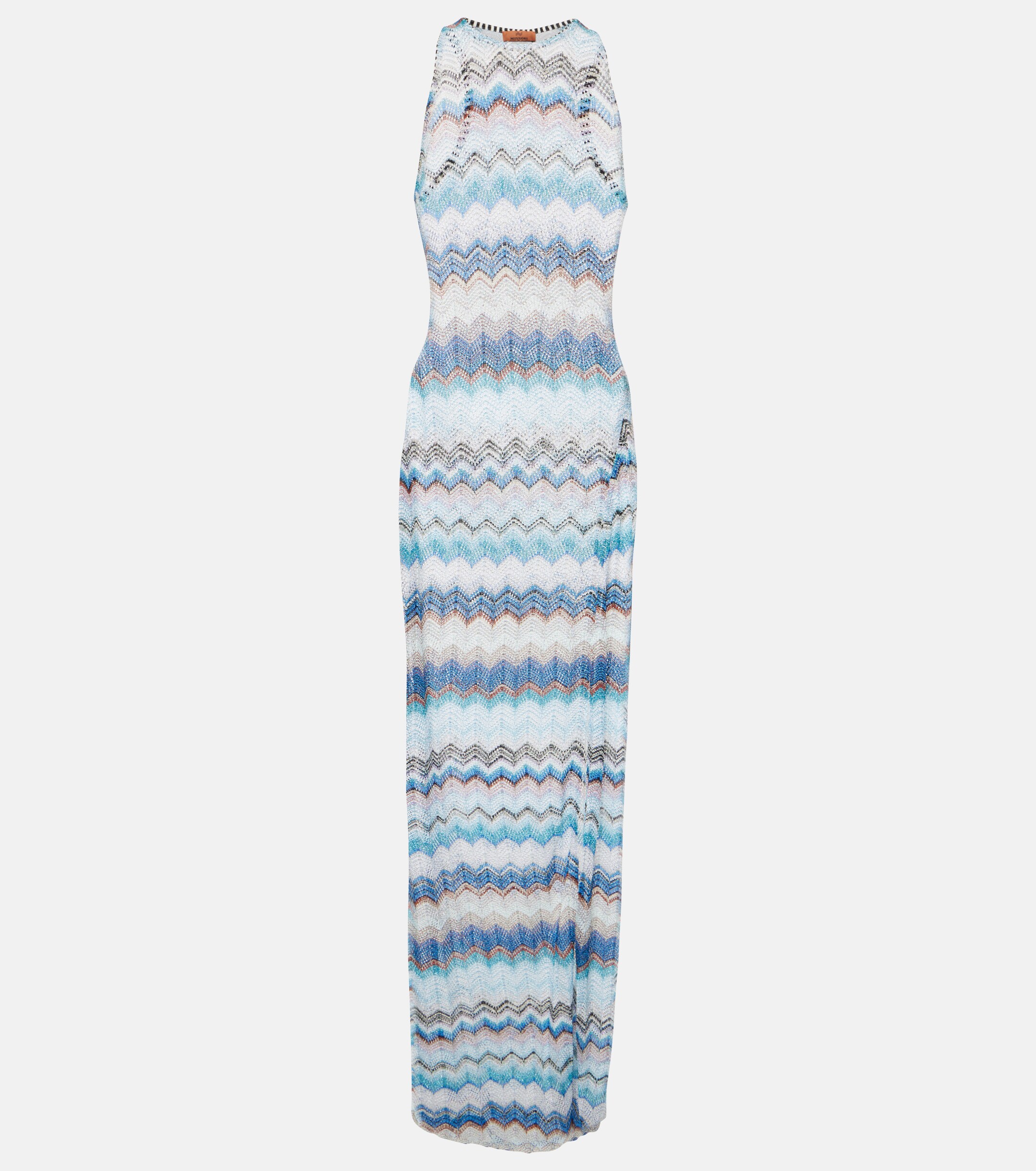 Missoni Mare Zig Zag lamé maxi dress