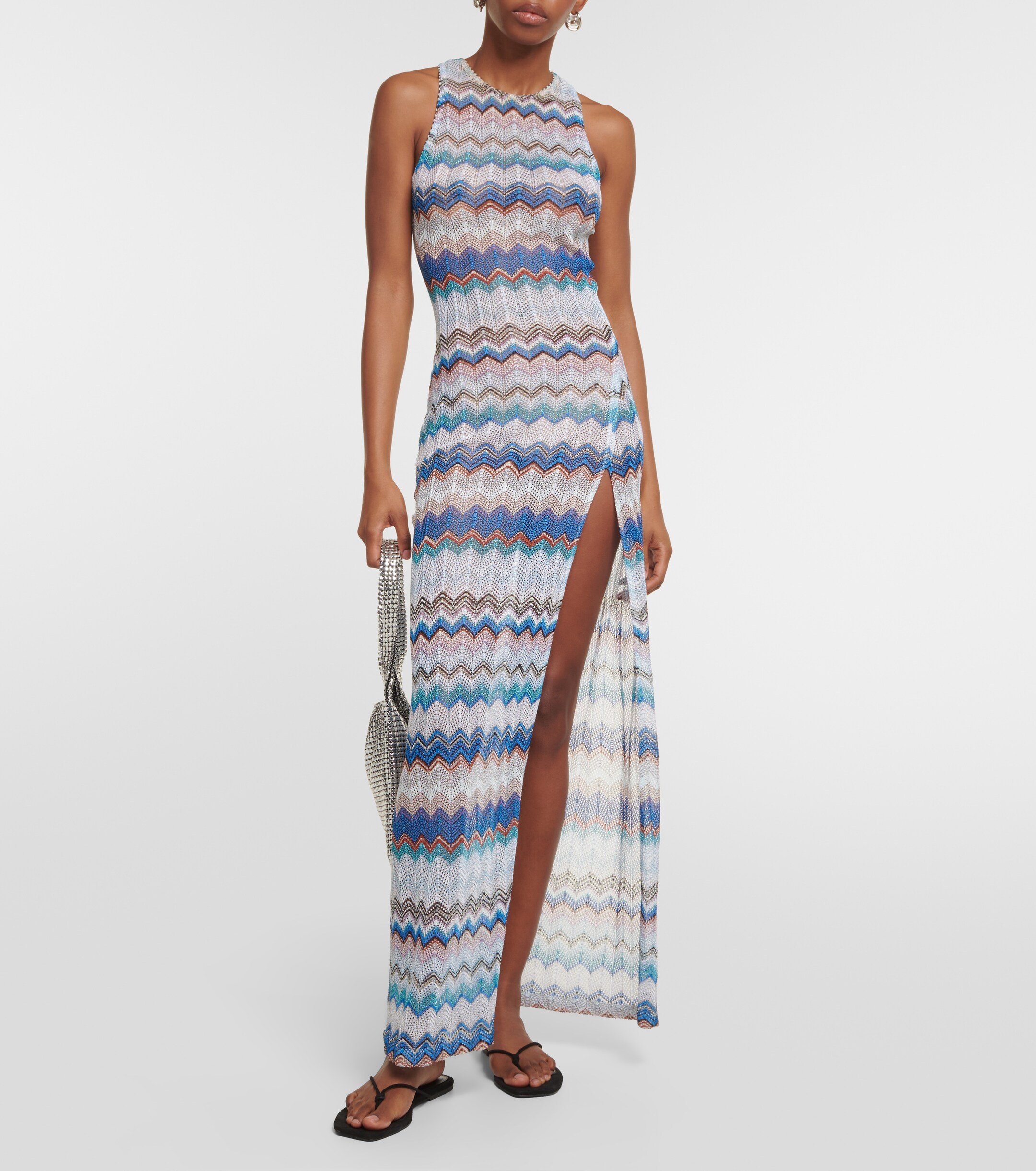 Missoni Mare Zig Zag lamé maxi dress