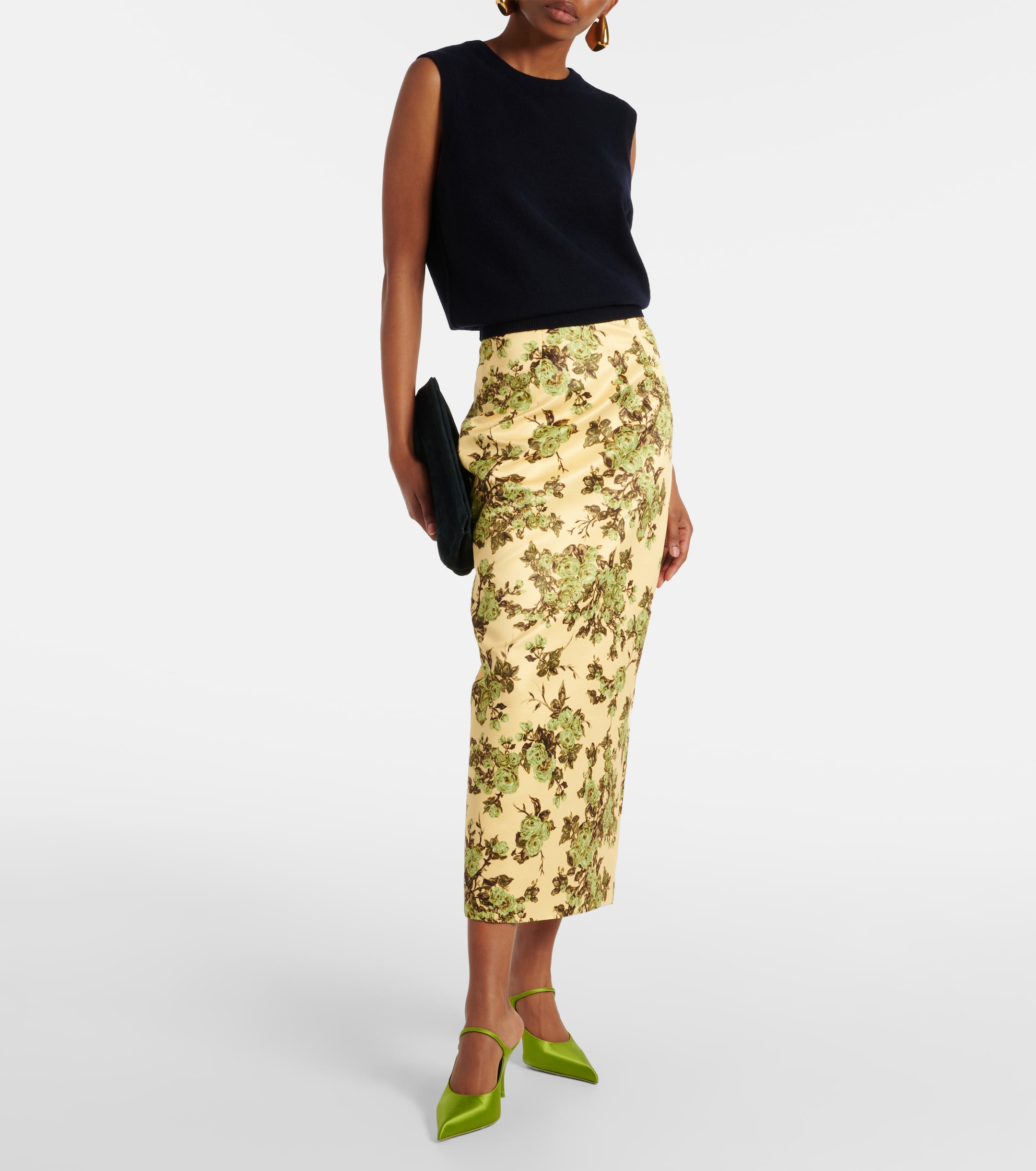 Emilia Wickstead Lorelei floral pencil skirt