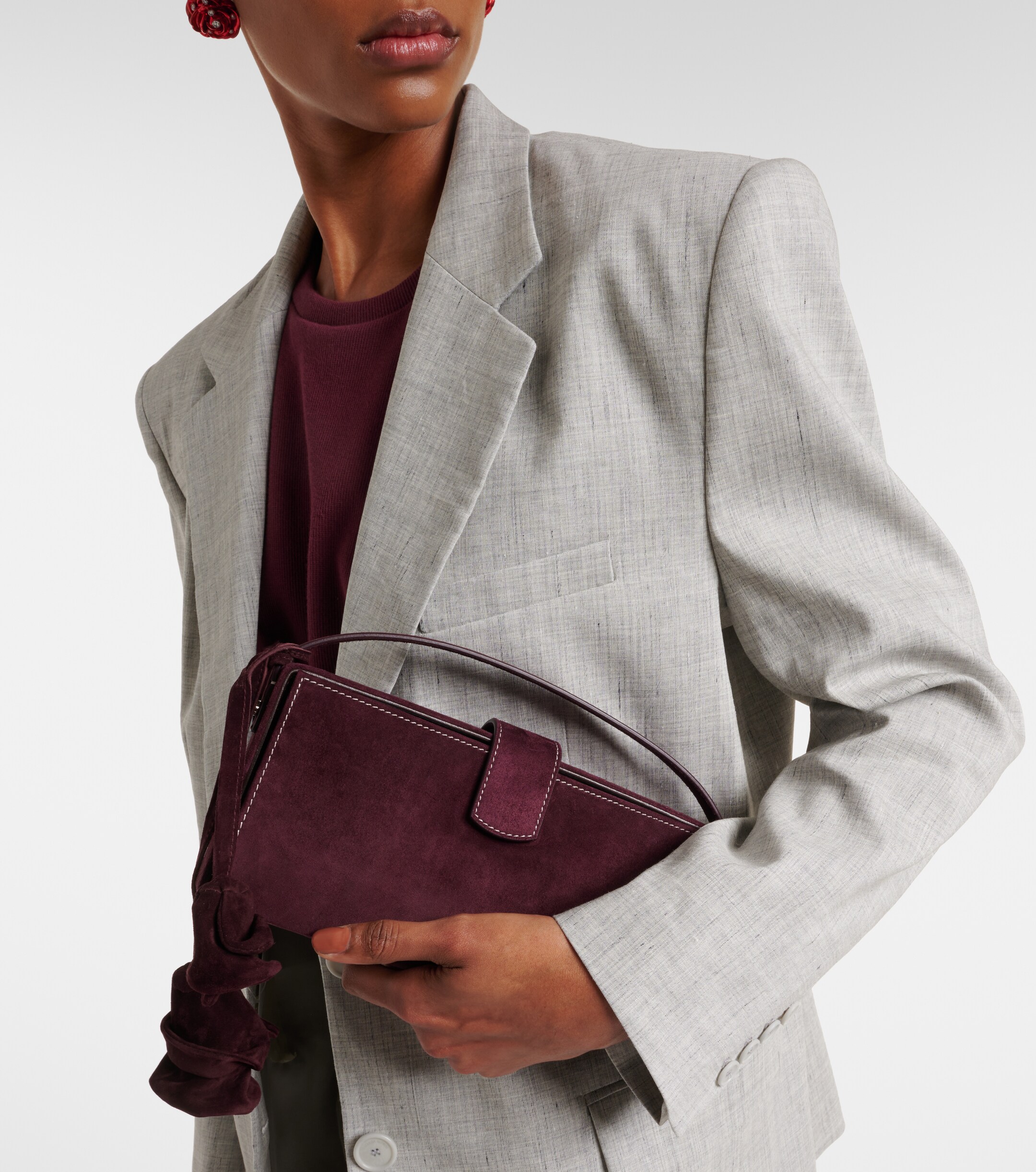 Magda Butrym Apolonia Small suede clutch