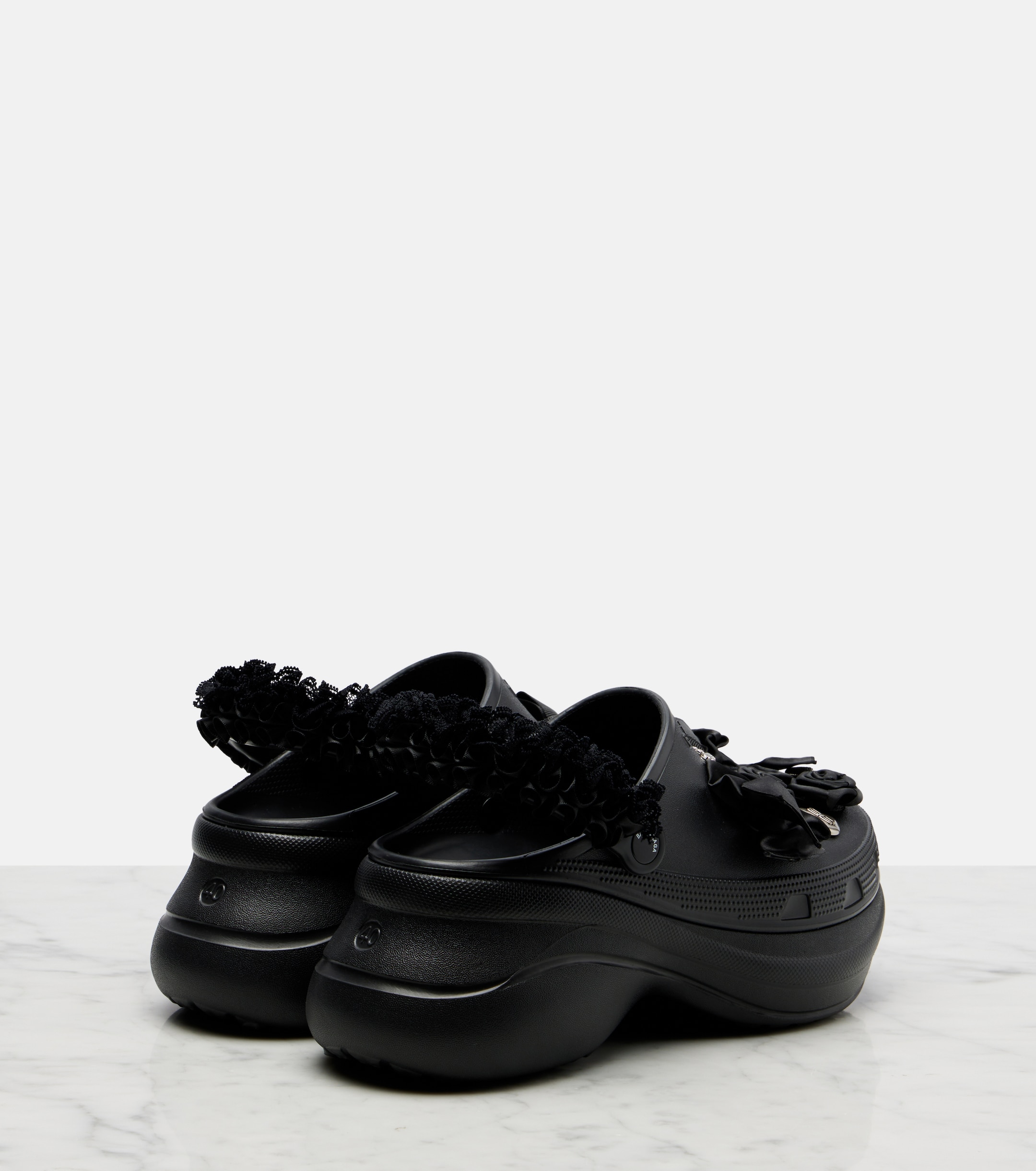 Balenciaga x Crocs Jibbitz platform mules