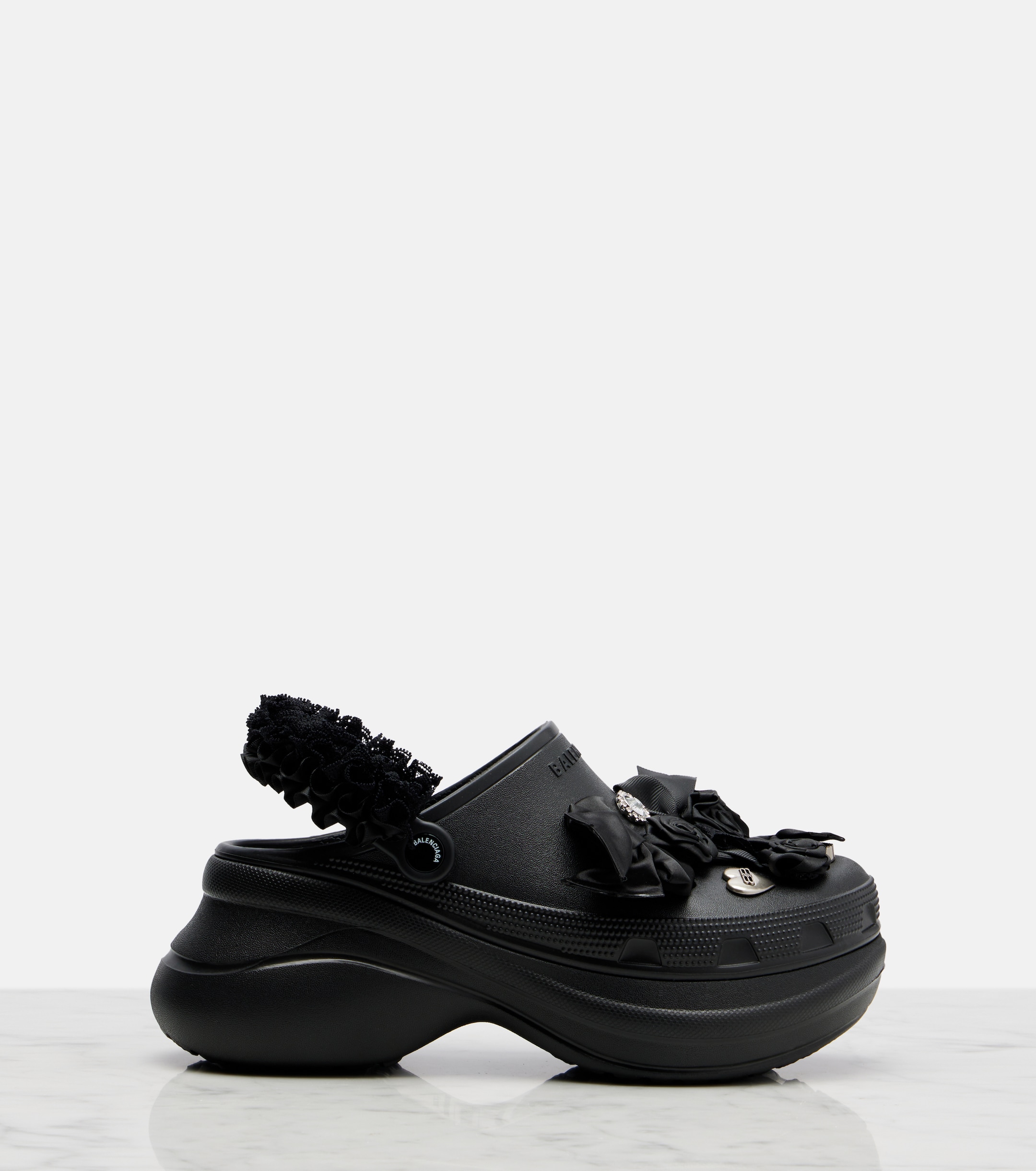 Balenciaga x Crocs Jibbitz platform mules