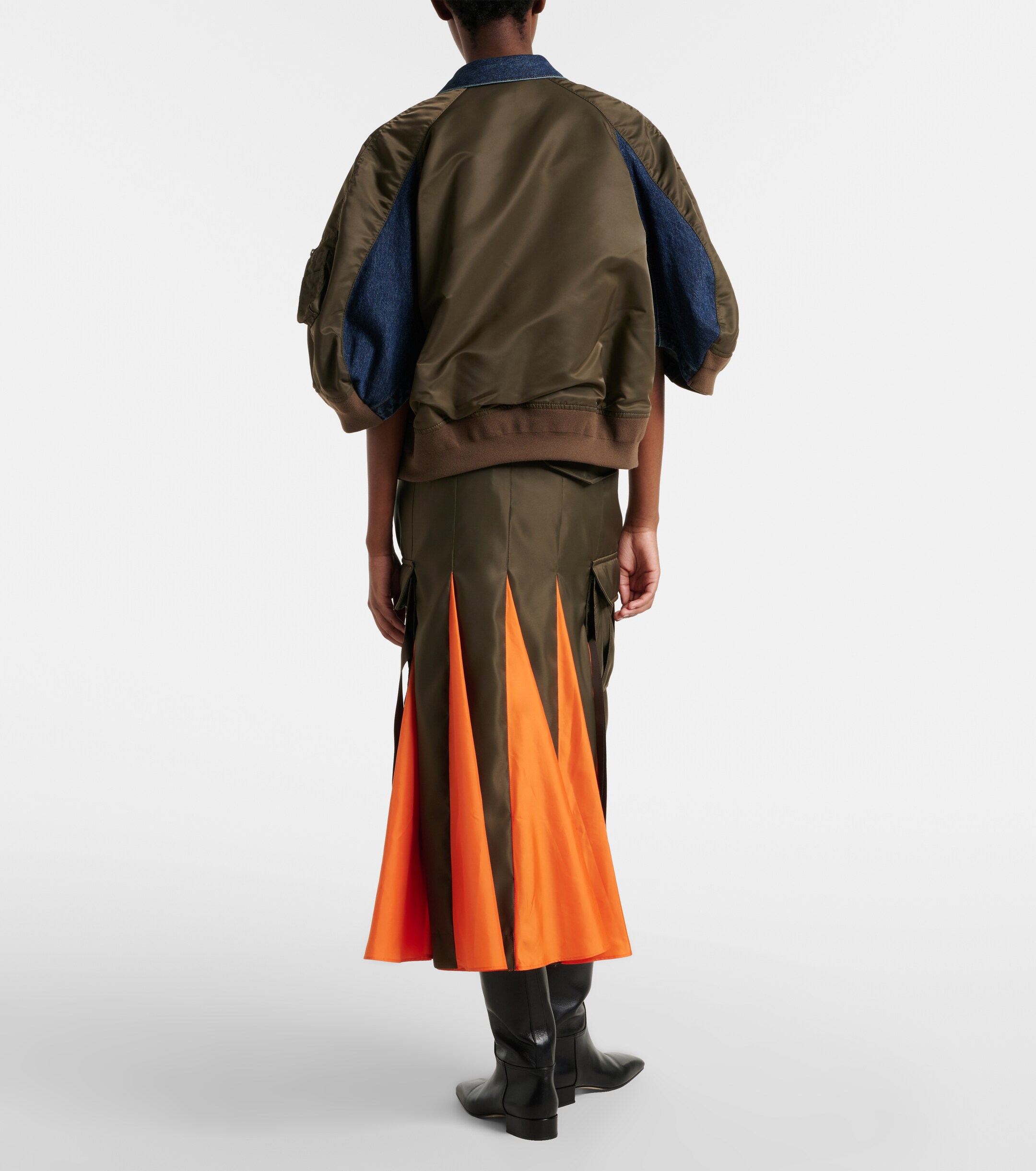 Sacai - Pleated midi skirt | Plush