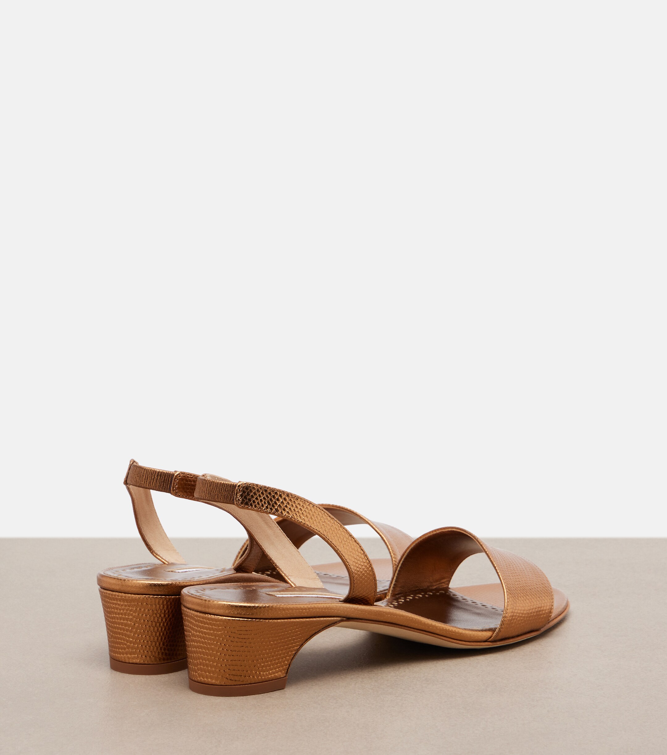 MANOLO BLAHNIK Manolo Blahnik Patopia leather slingback sandals