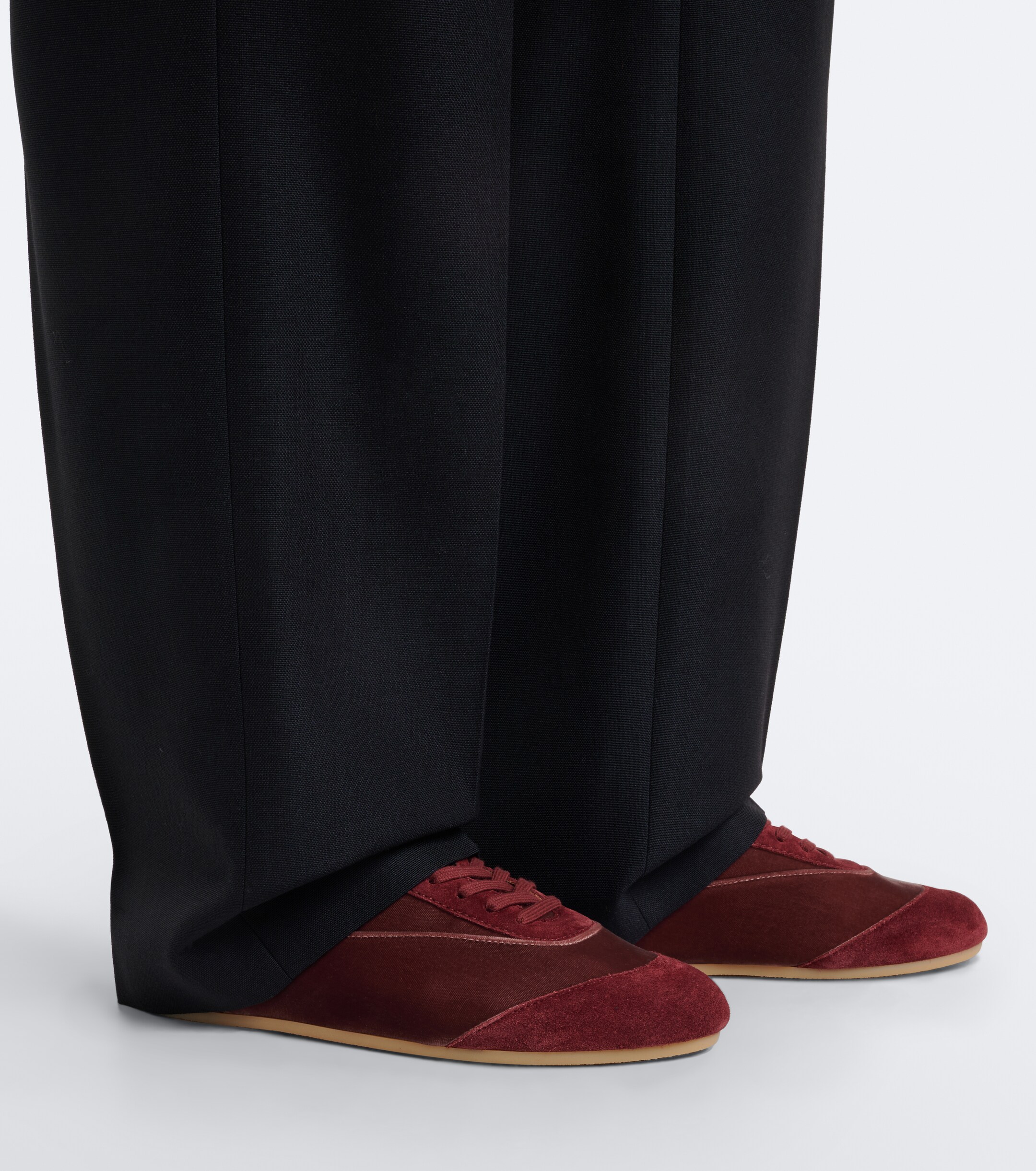 Jil Sander Jil Sander Etage suede-trimmed velvet sneakers