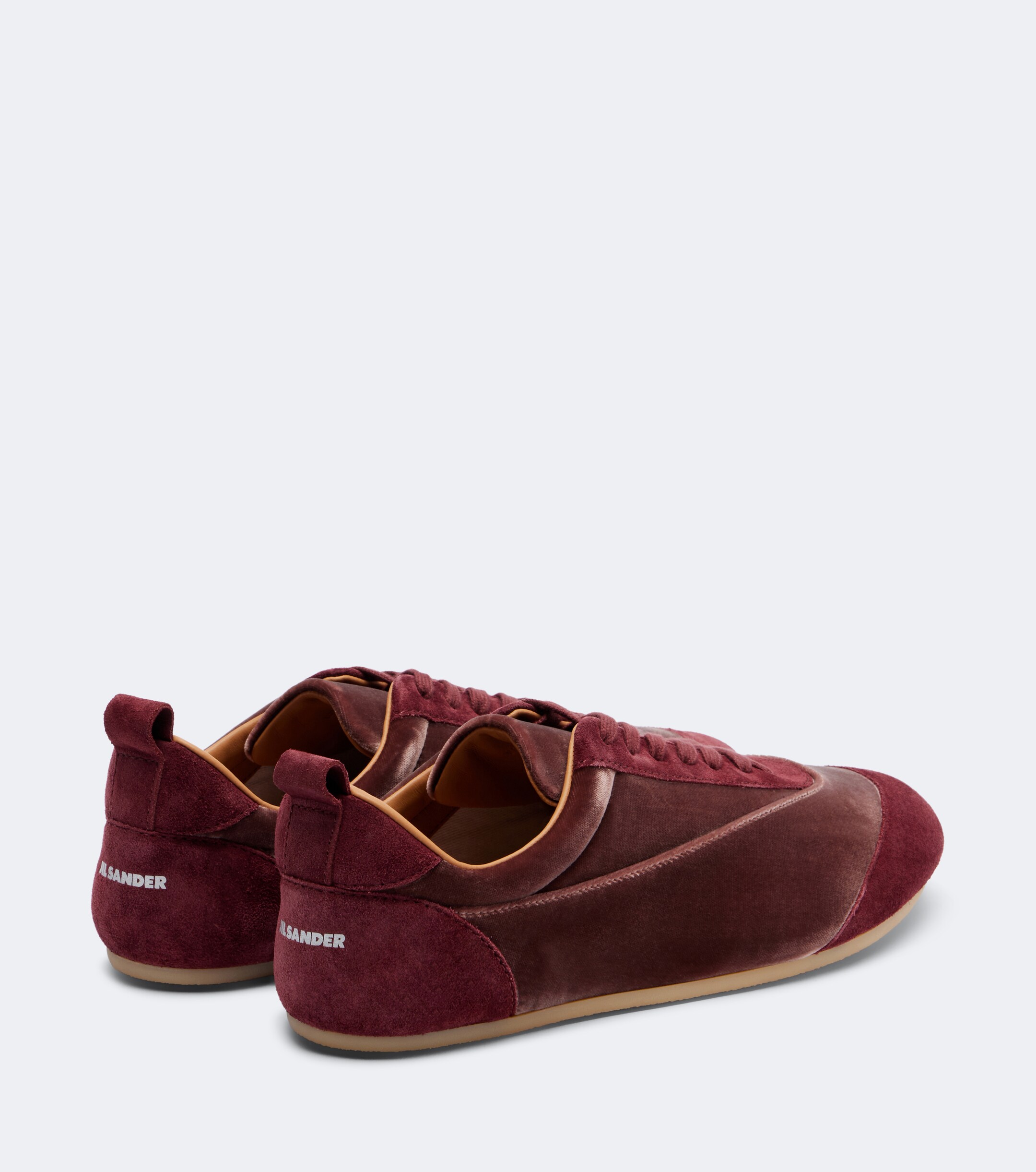 Jil Sander Jil Sander Etage suede-trimmed velvet sneakers