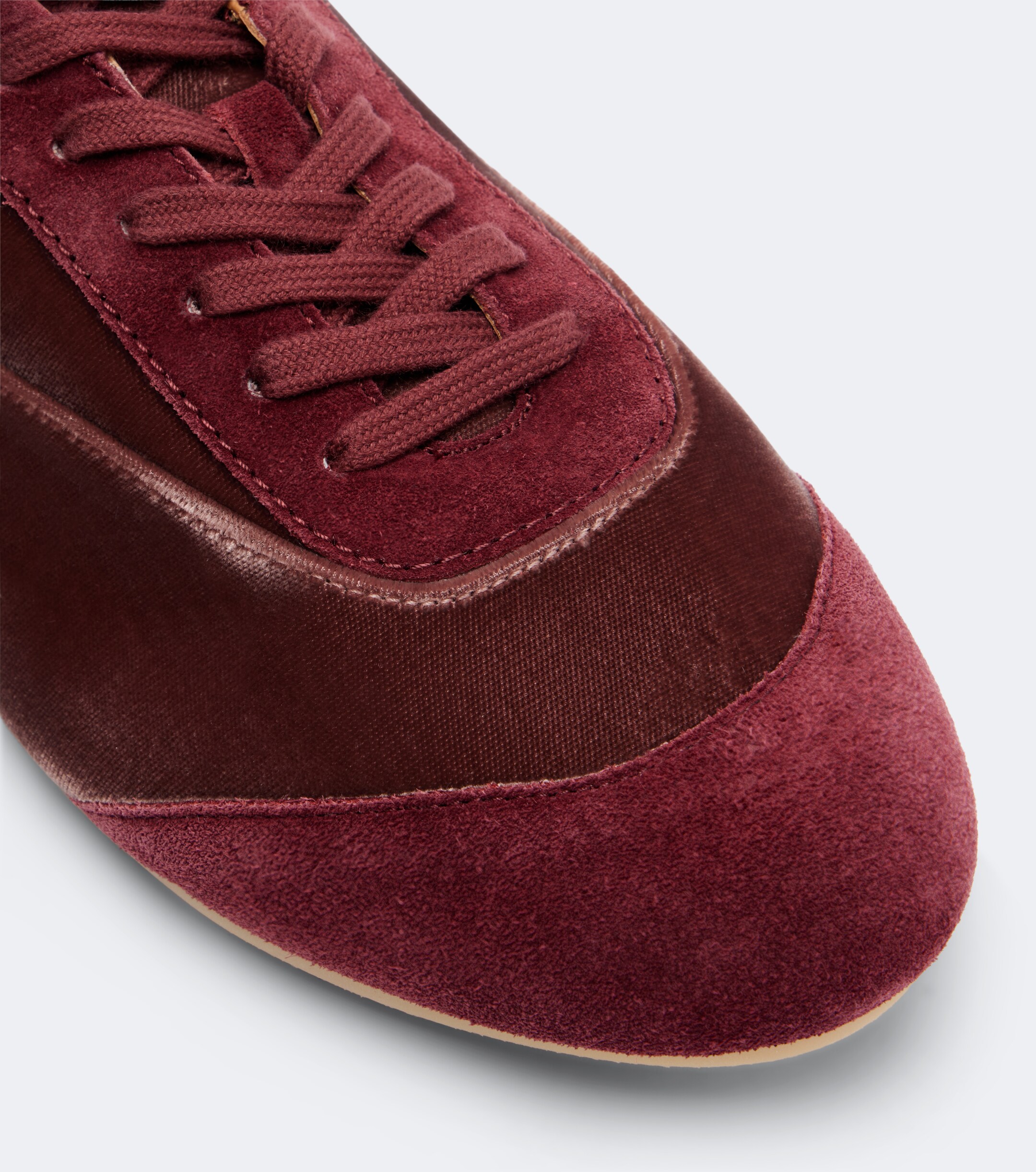 Jil Sander Jil Sander Etage suede-trimmed velvet sneakers