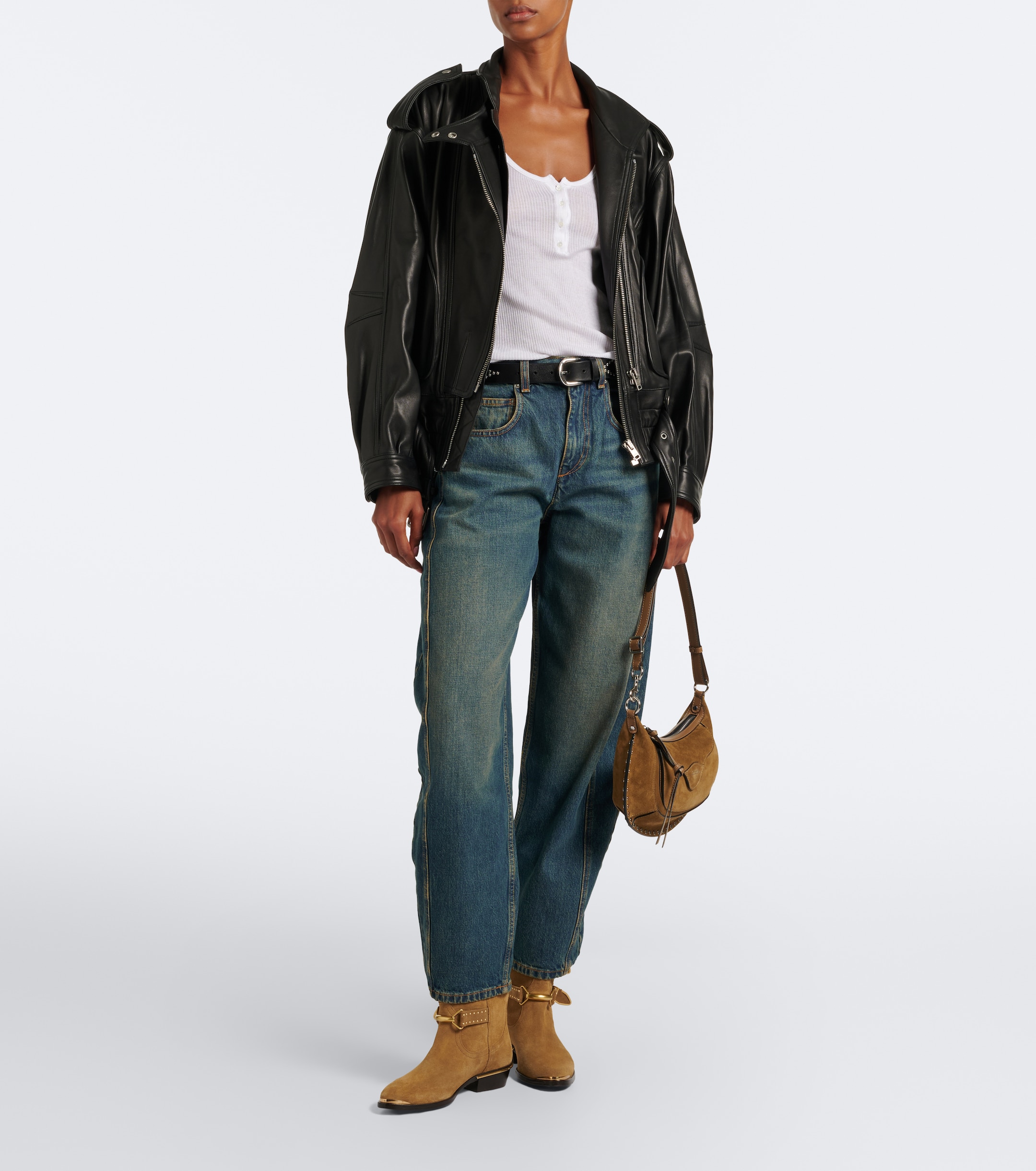 Isabel Marant Oskan Moon suede shoulder bag