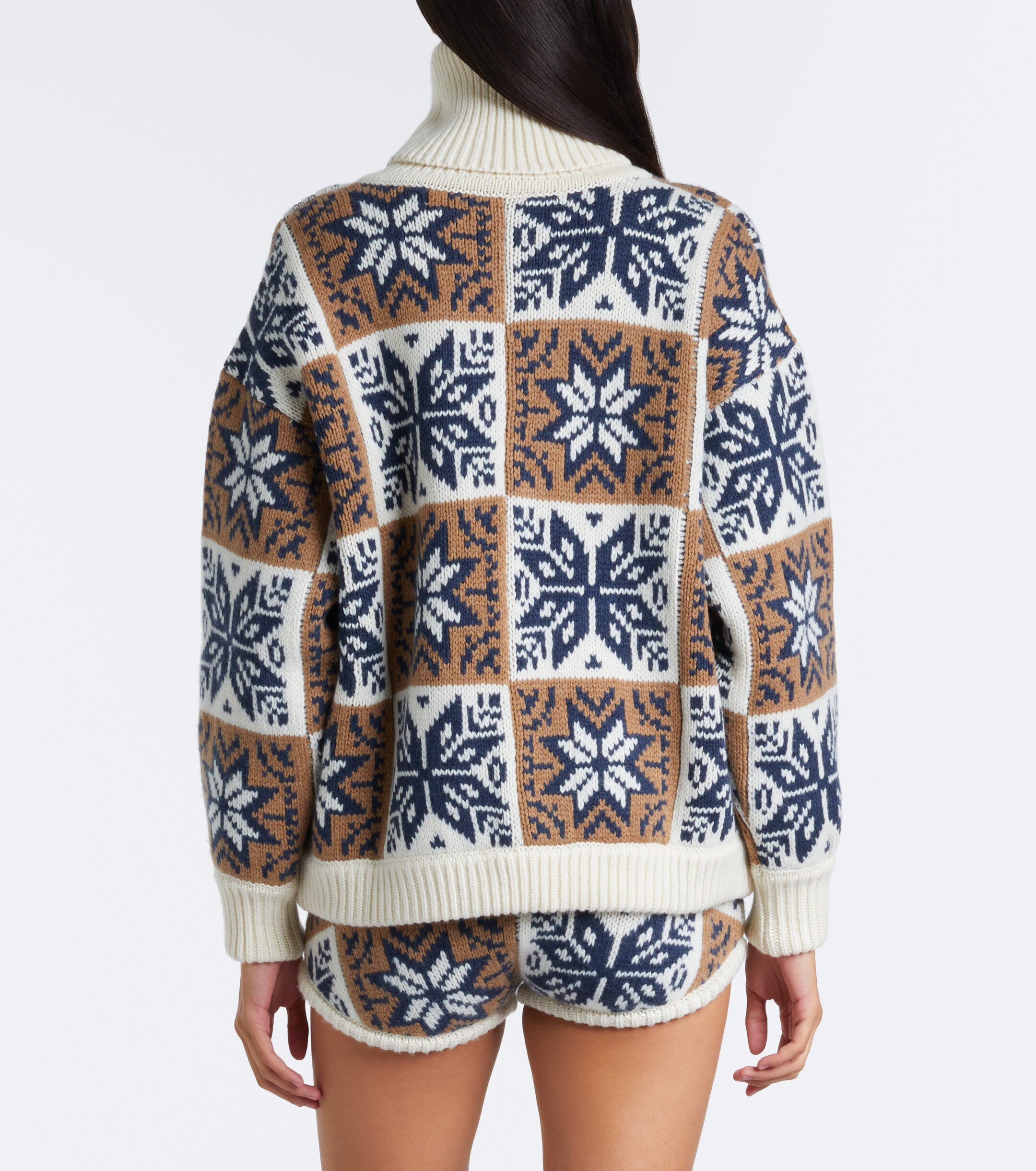 Magda Butrym Magda Butrym Jacquard wool and cashmere shorts