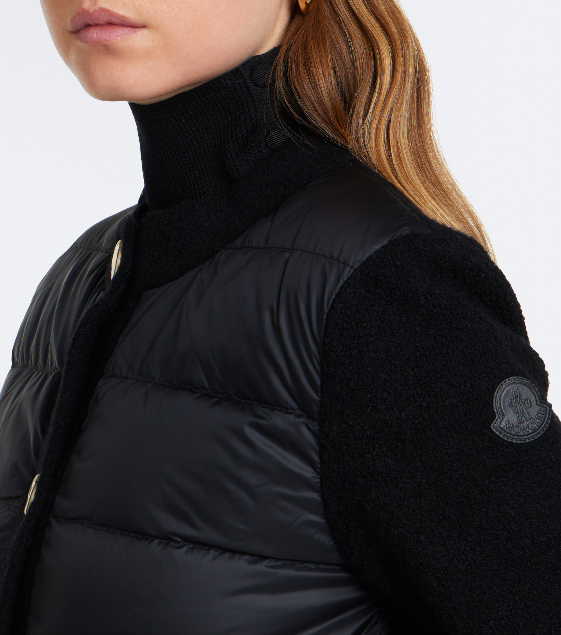 Moncler Moncler Down-paneled wool-blend cardigan
