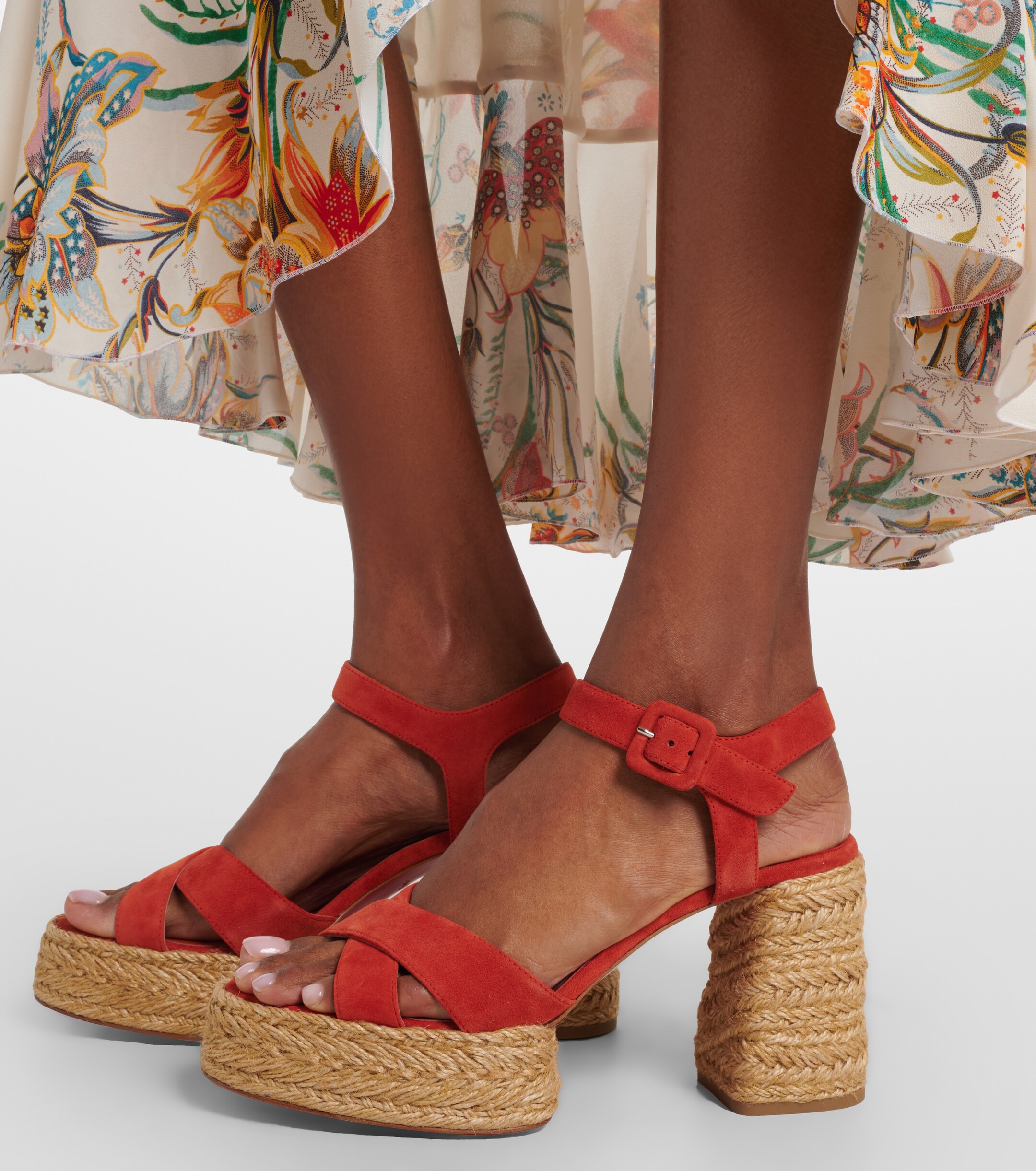 CHRISTIAN LOUBOUTIN Christian Louboutin Calakala suede espadrille sandals