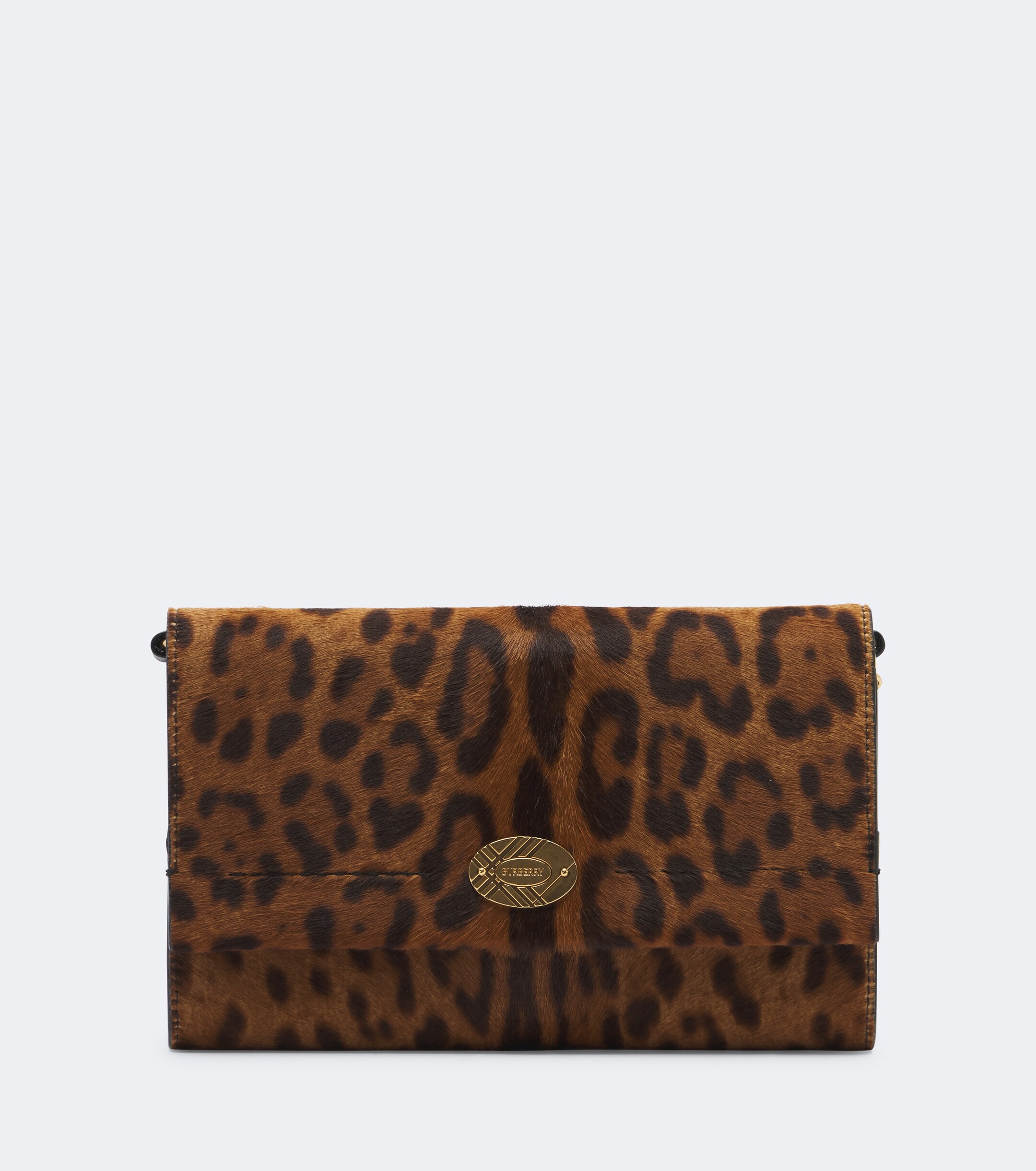 Burberry Leopard-print calf hair wallet on chain