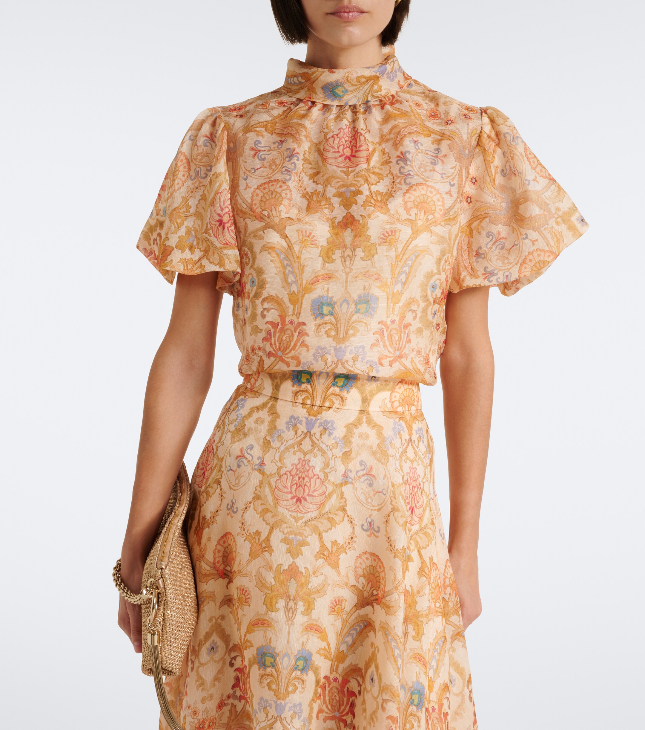 Zimmermann Zimmermann Valiant printed linen and silk top