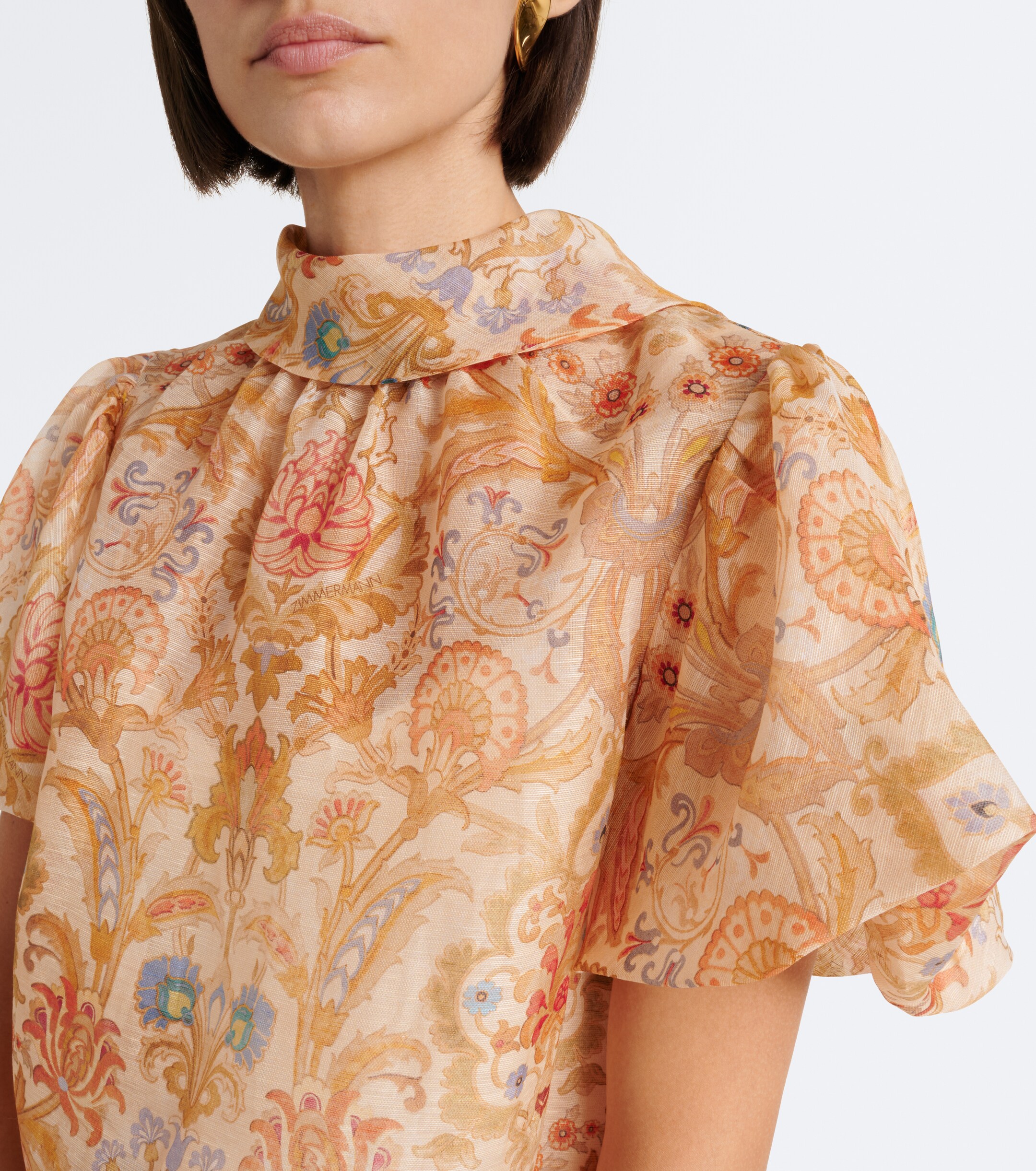 Zimmermann Zimmermann Valiant printed linen and silk top