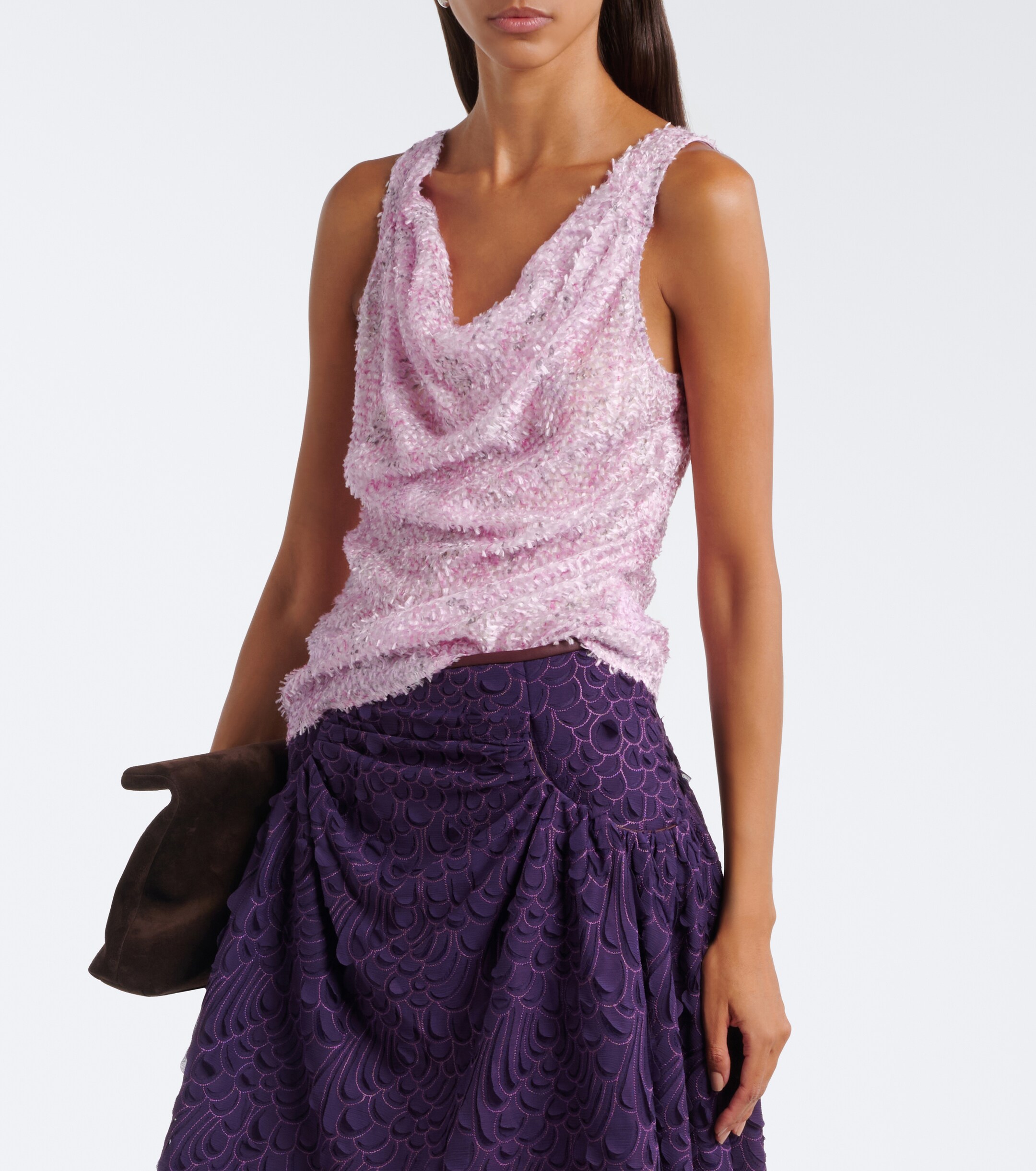 Jacques Wei Jacques Wei Draped fringed top