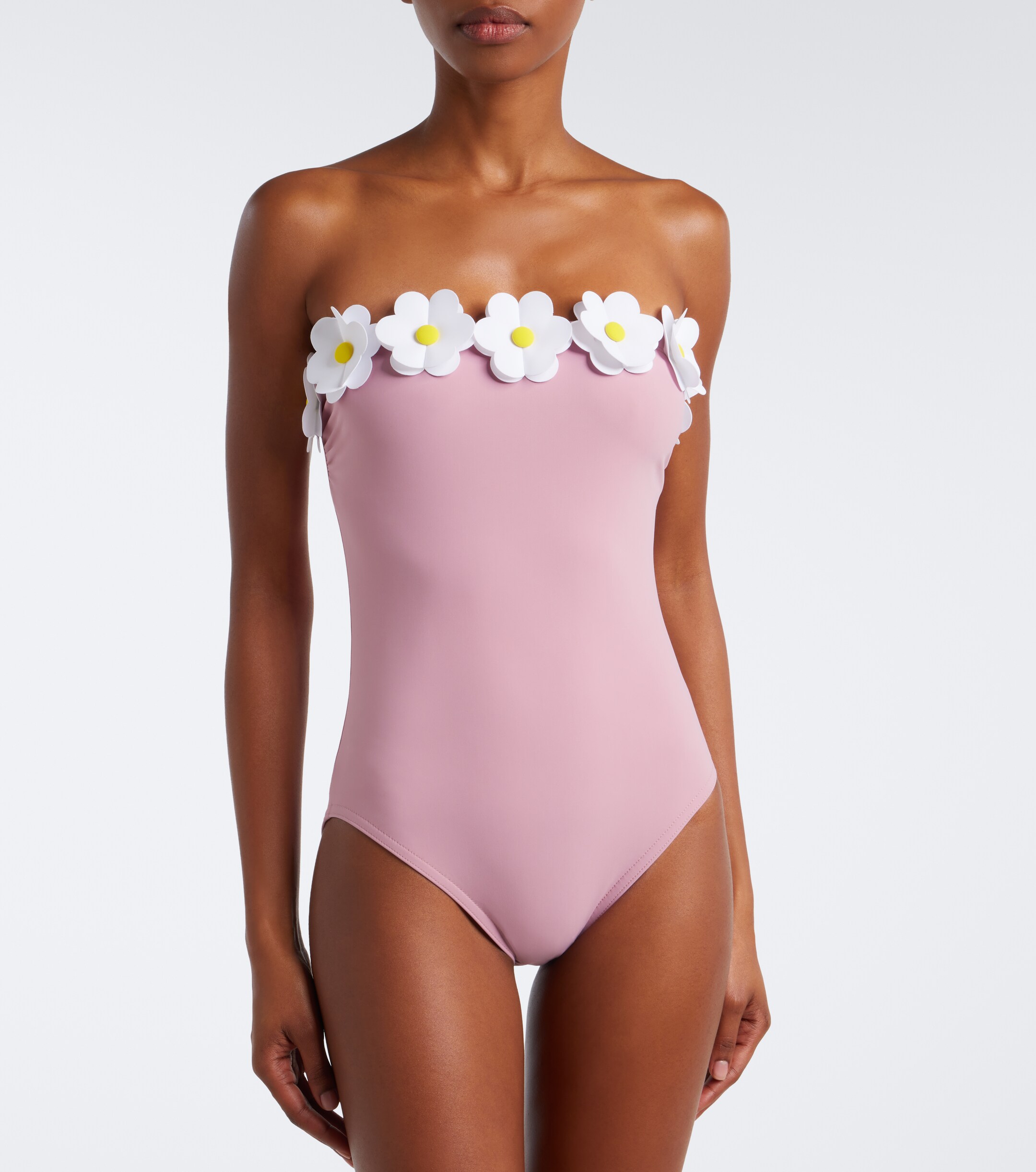 Karla Colletto Karla Colletto Juliet floral-appliqué bandeau swimsuit