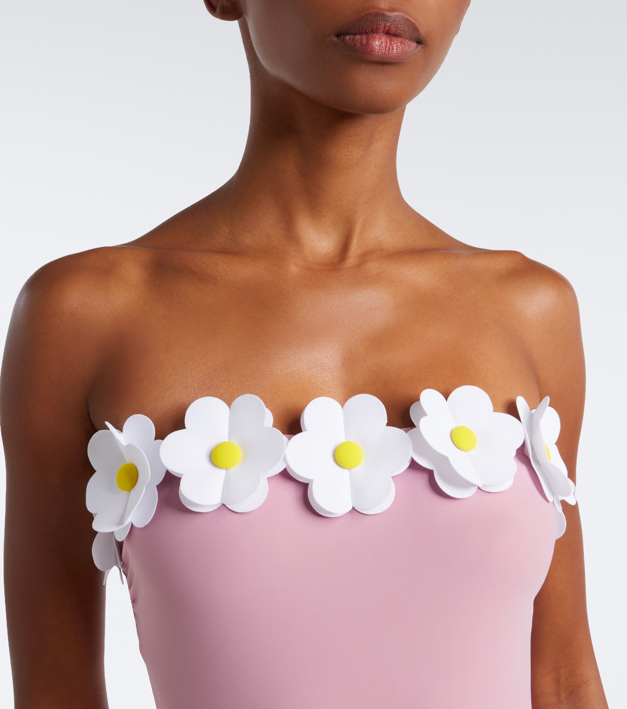 Karla Colletto Karla Colletto Juliet floral-appliqué bandeau swimsuit
