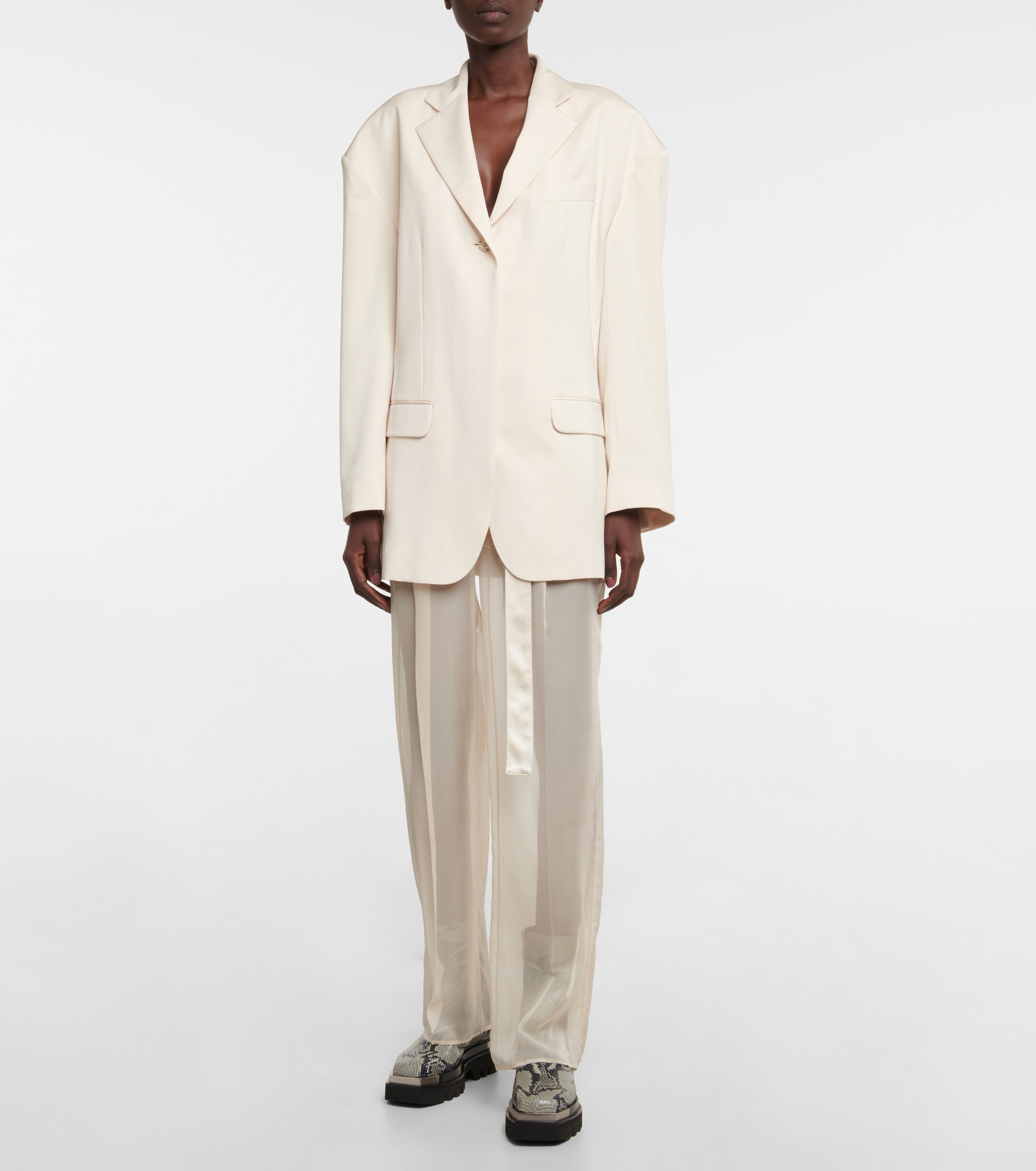 PETER DO Snake-effect leather ankle boots thumbnail