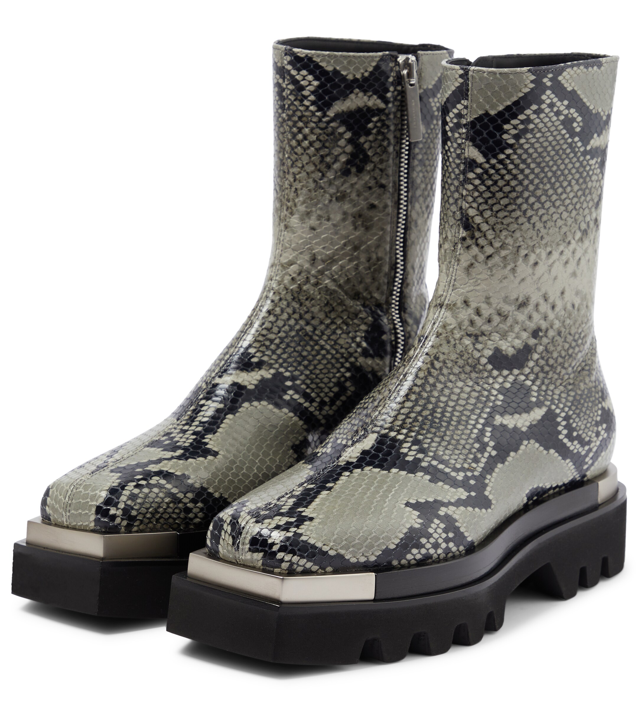 PETER DO Snake-effect leather ankle boots thumbnail