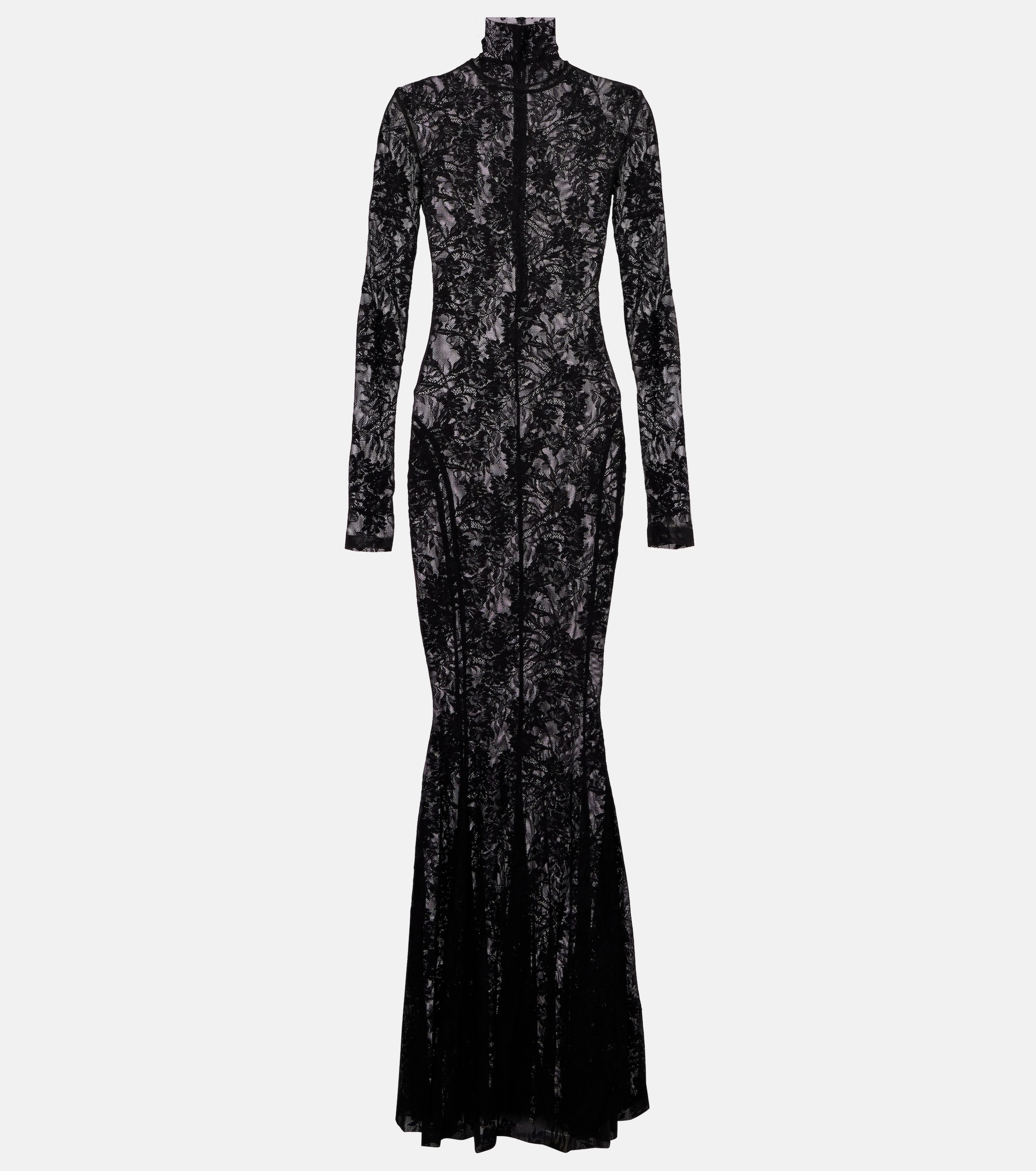 semi sheer lace dress Evan Lace Stitch Dress | LOULOU de SAISON main image 1