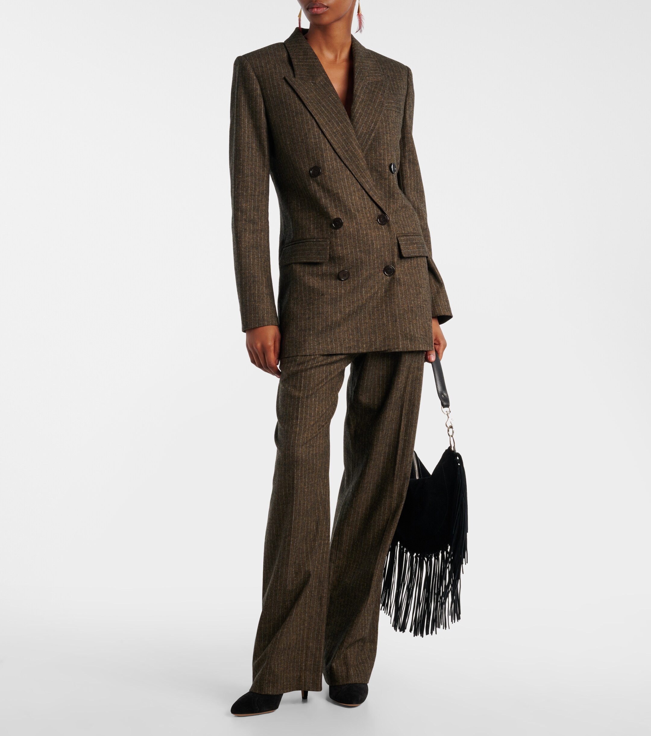 Isabel Marant Jevima chalk stripe suit jacket