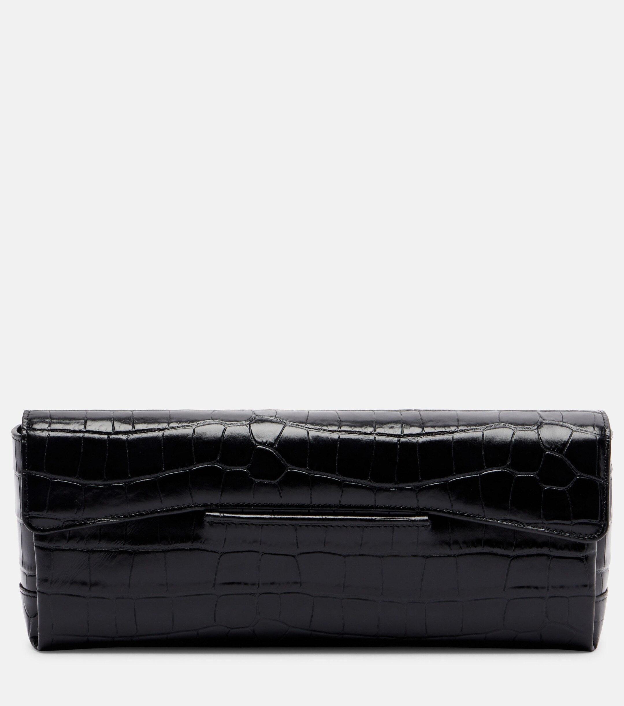 TOTEME T-Clutch Small croc-effect leather clutch