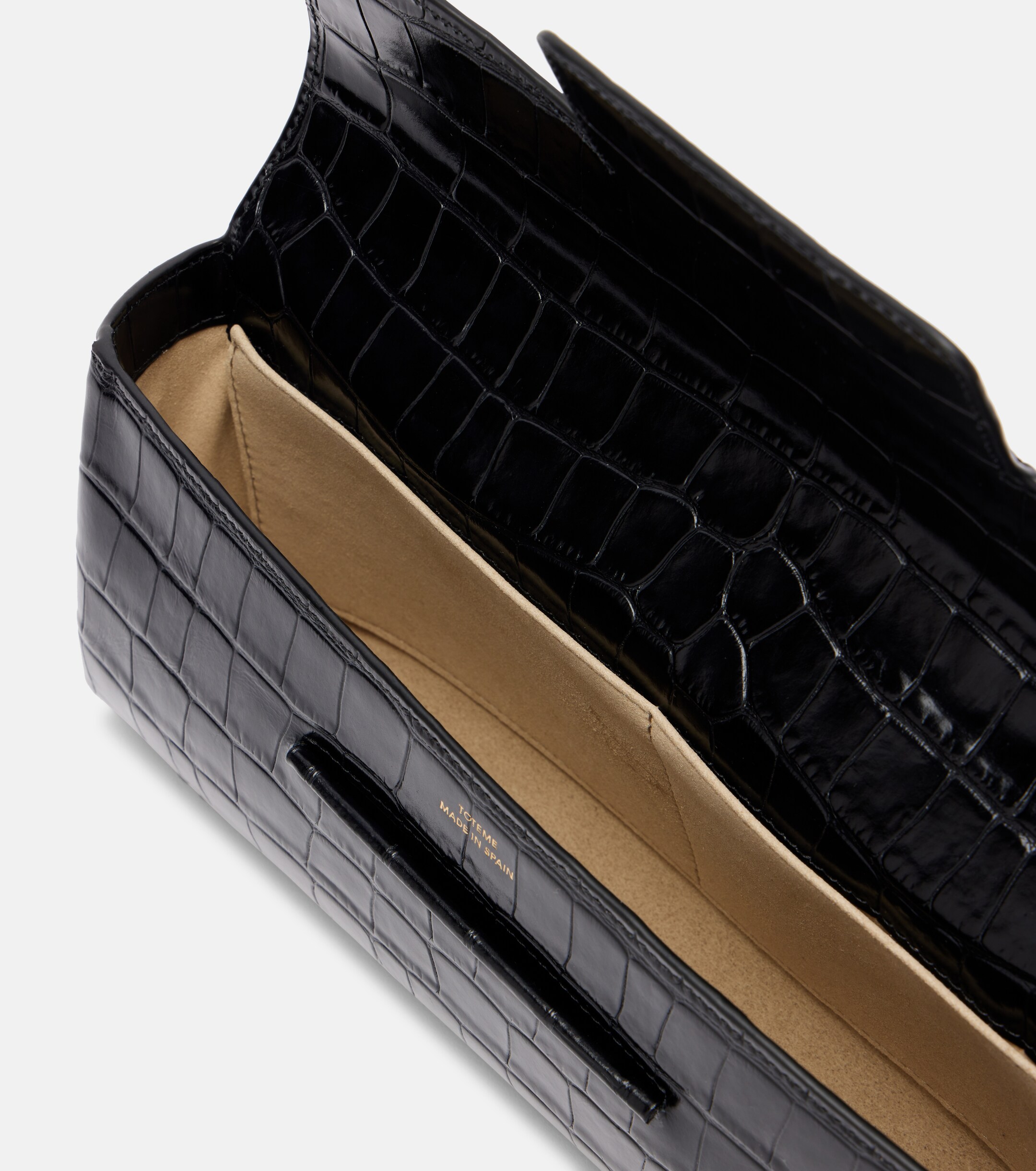 TOTEME T-Clutch Small croc-effect leather clutch