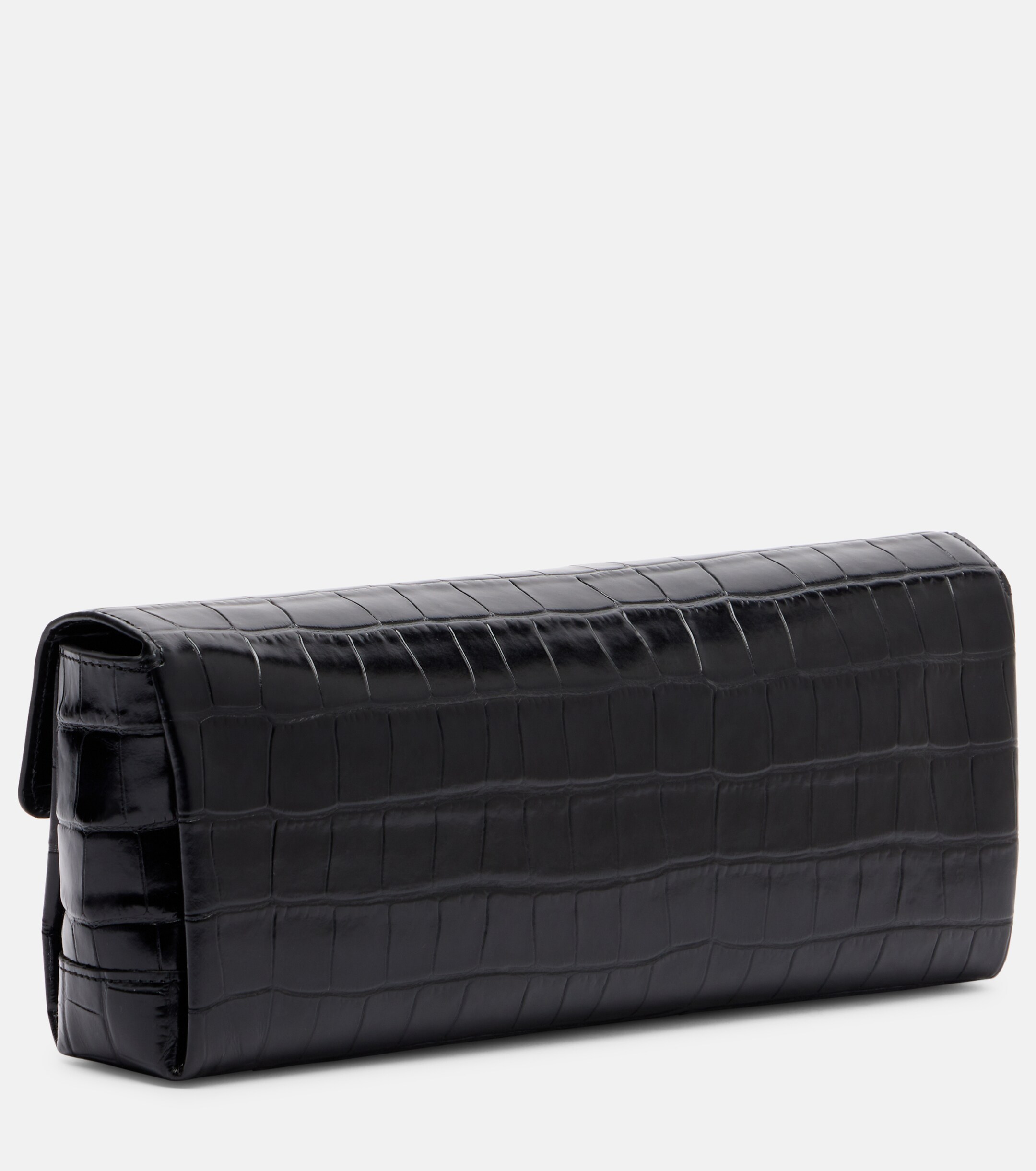 TOTEME T-Clutch Small croc-effect leather clutch