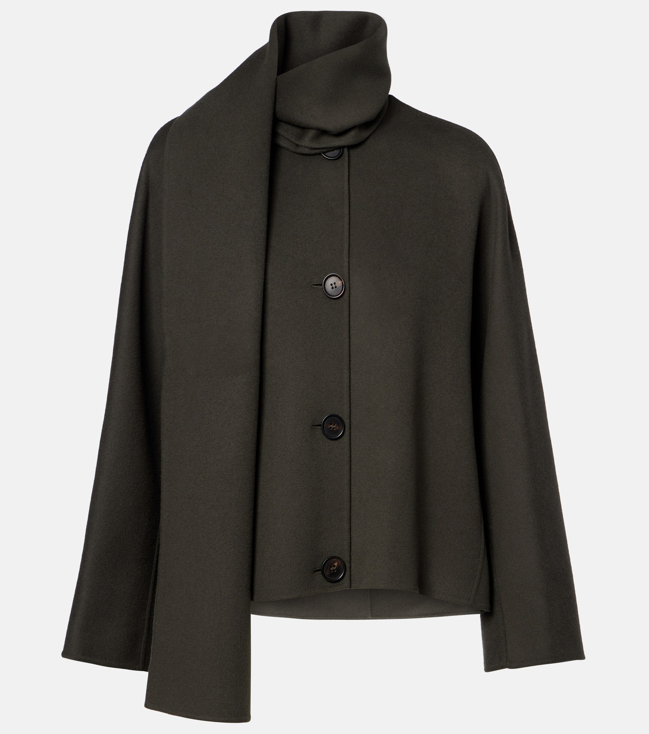 S Max Mara Kate scarf-detail virgin wool jacket thumbnail