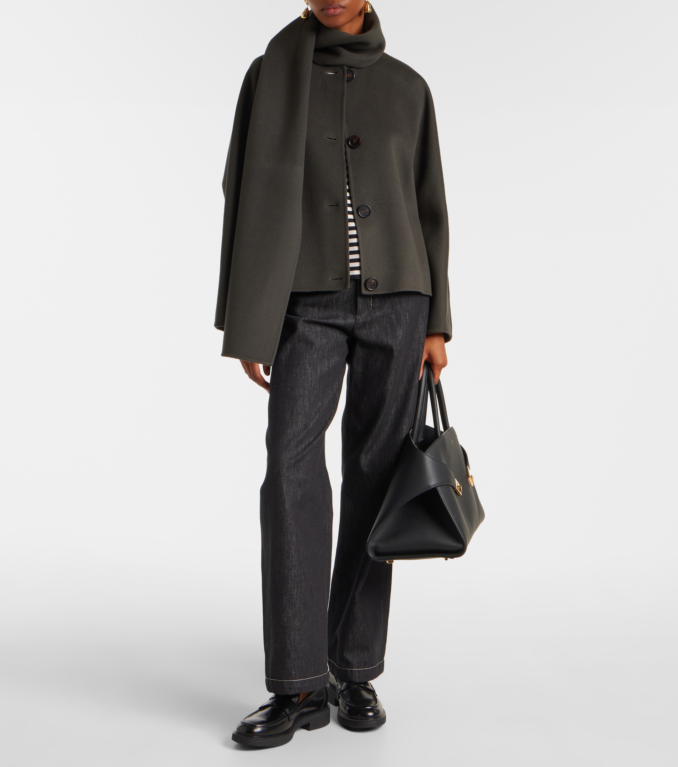 S Max Mara Kate scarf-detail virgin wool jacket