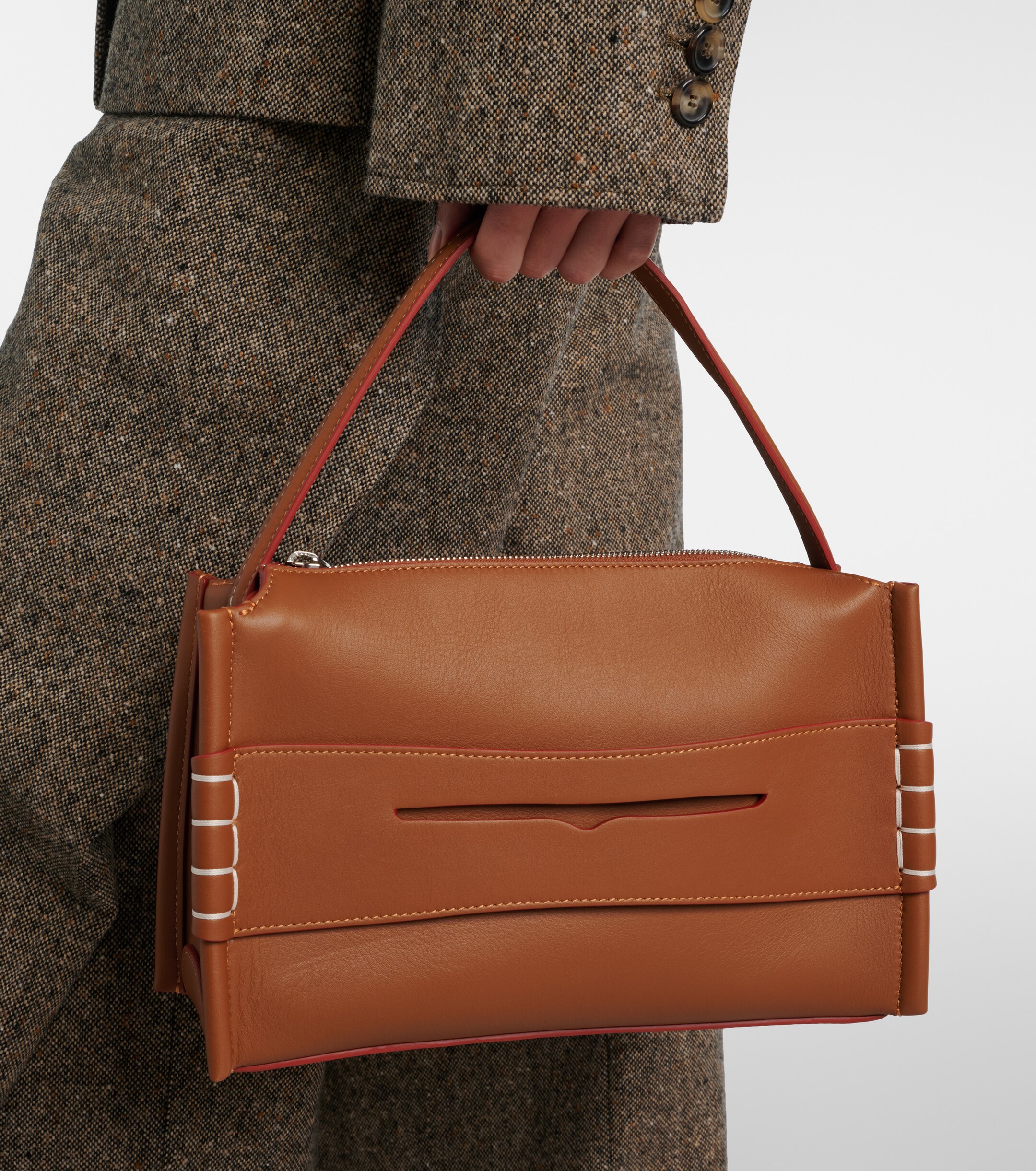 Jw Anderson Loafer leather top-handle bag